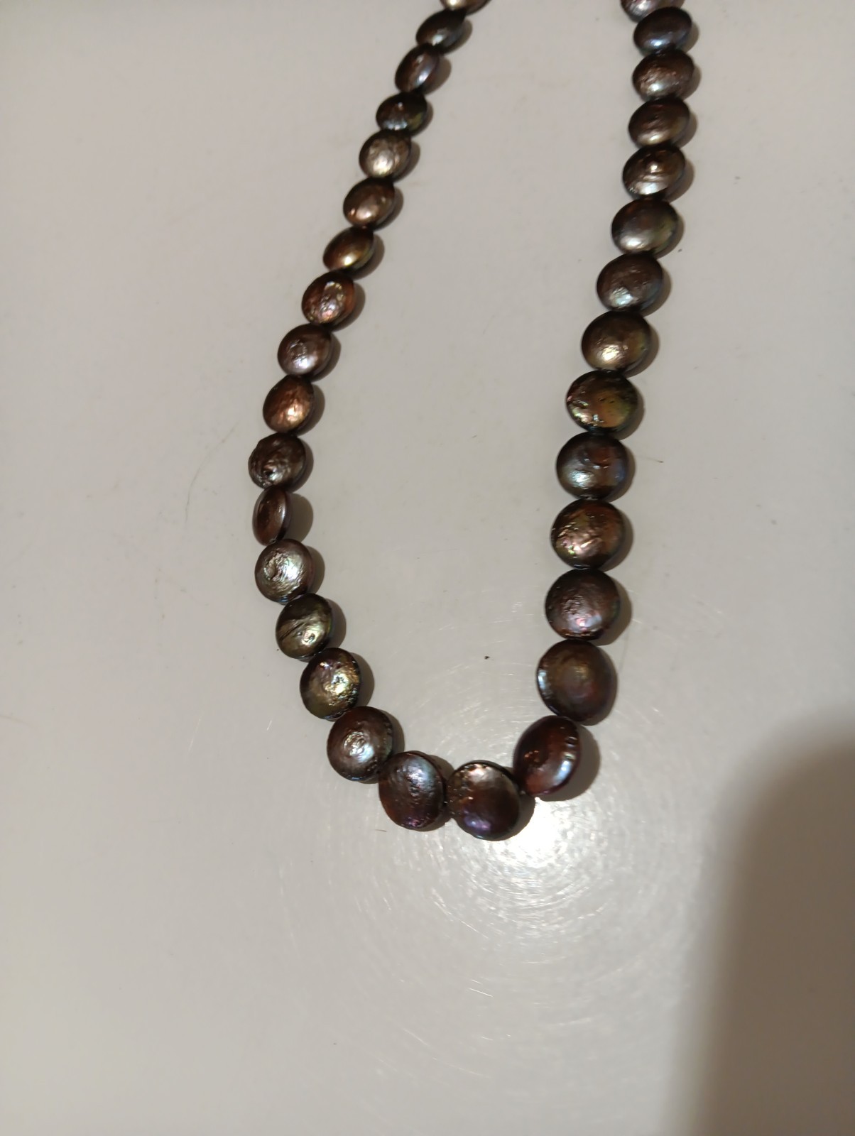 Honora Baroque Disc Iridescent Freshwater Pearl Necklace 18 K