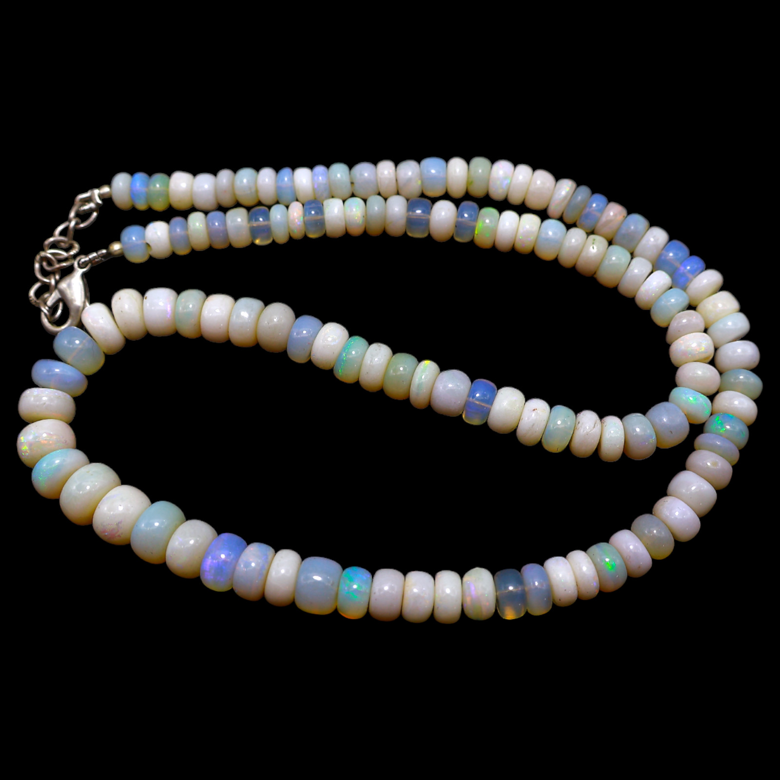 Smooth 5X8 MM Fire Opal Beaded Not Applicable Rondelle Daughter New Necklace