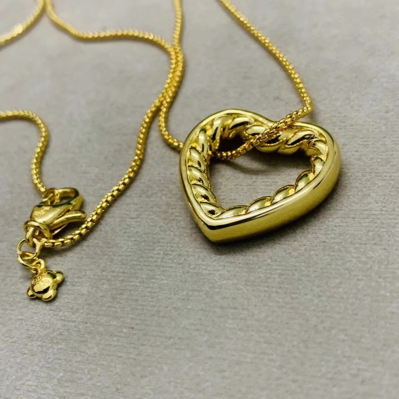 David Yurman Cable Heart Pendant Necklace