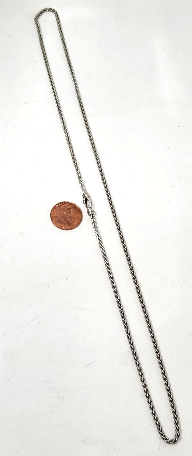 David Yurman 925 Silver 24” Wheat 2.25mm Wide Necklace