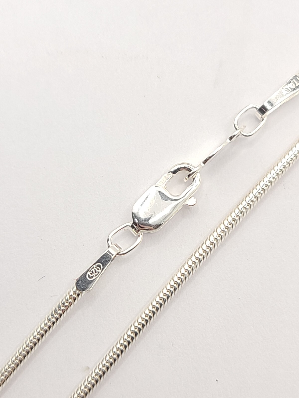 20″ 1.5mm Round Snake 925 Solid Sterling Silver Neck Chain Necklace FROM ITALY