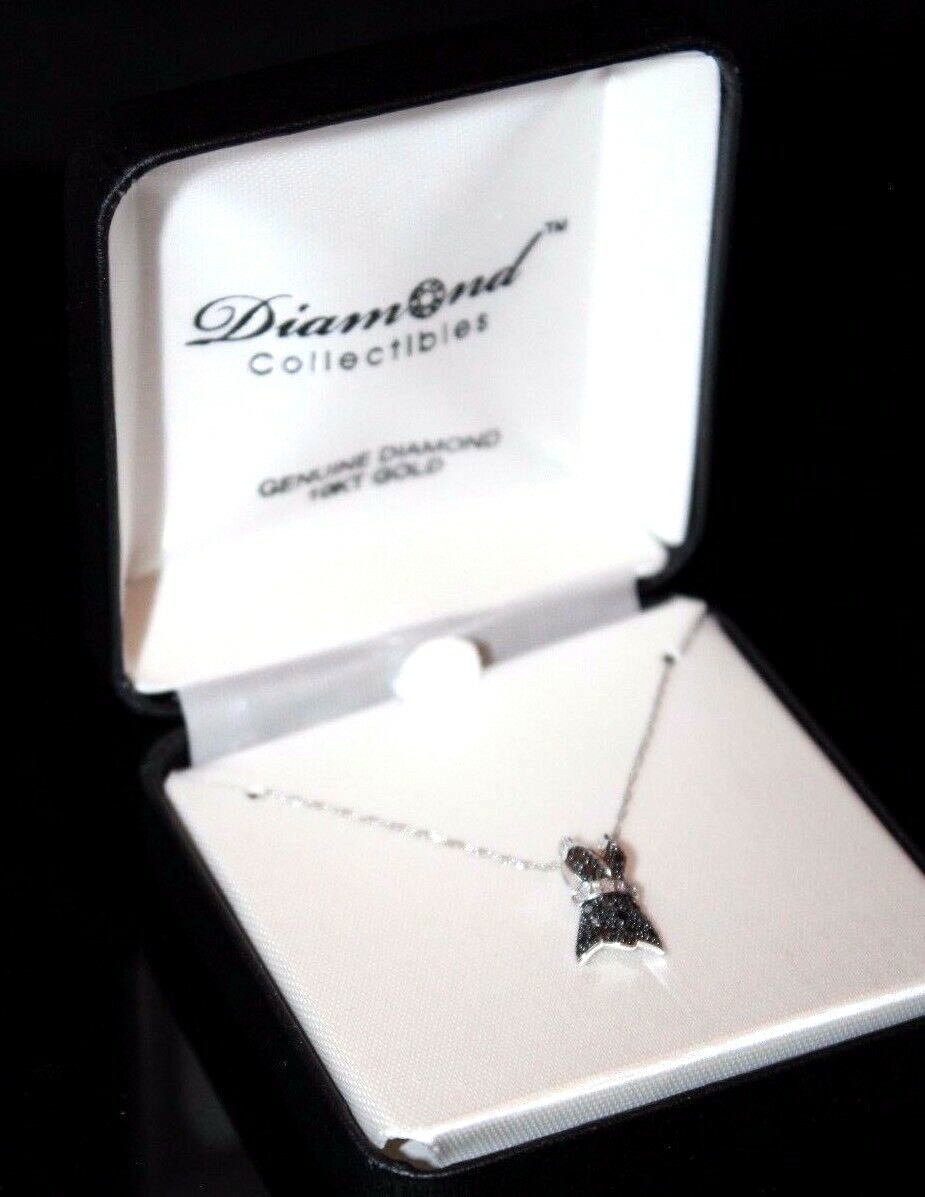Diamond Collectibles Genuine Diamond 1/10 CTW Lady Dress Pendant White Gold