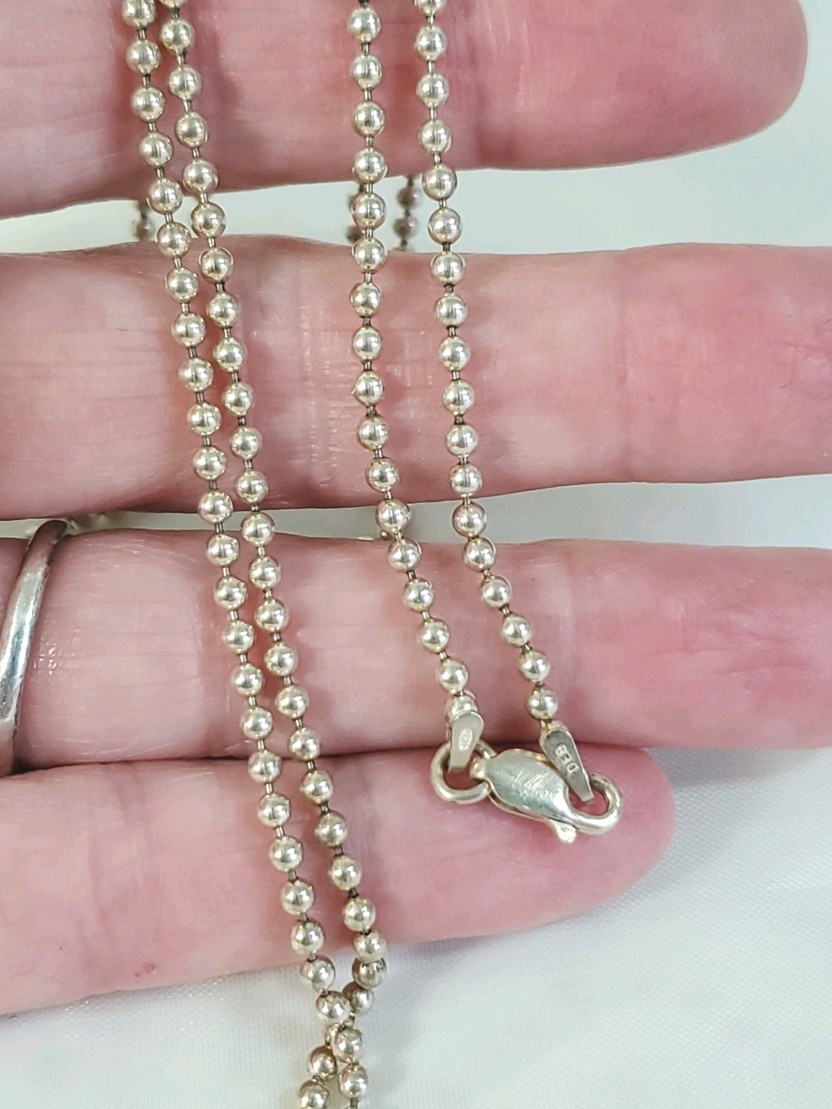Sterling Bead Chain 30″ long 12.0 grams Lobster clasp