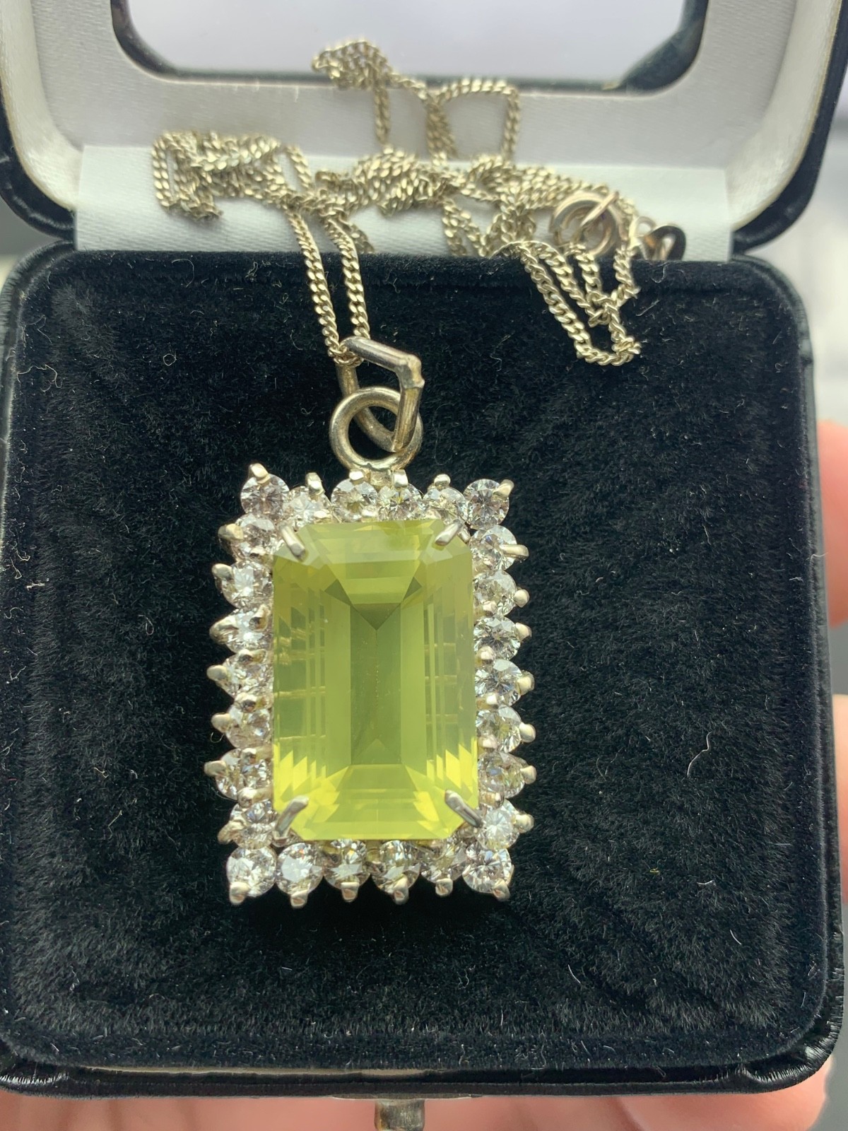 11 Grams Beautiful silver Necklace With Lamen Quartz And Mozonite From Pakistan”