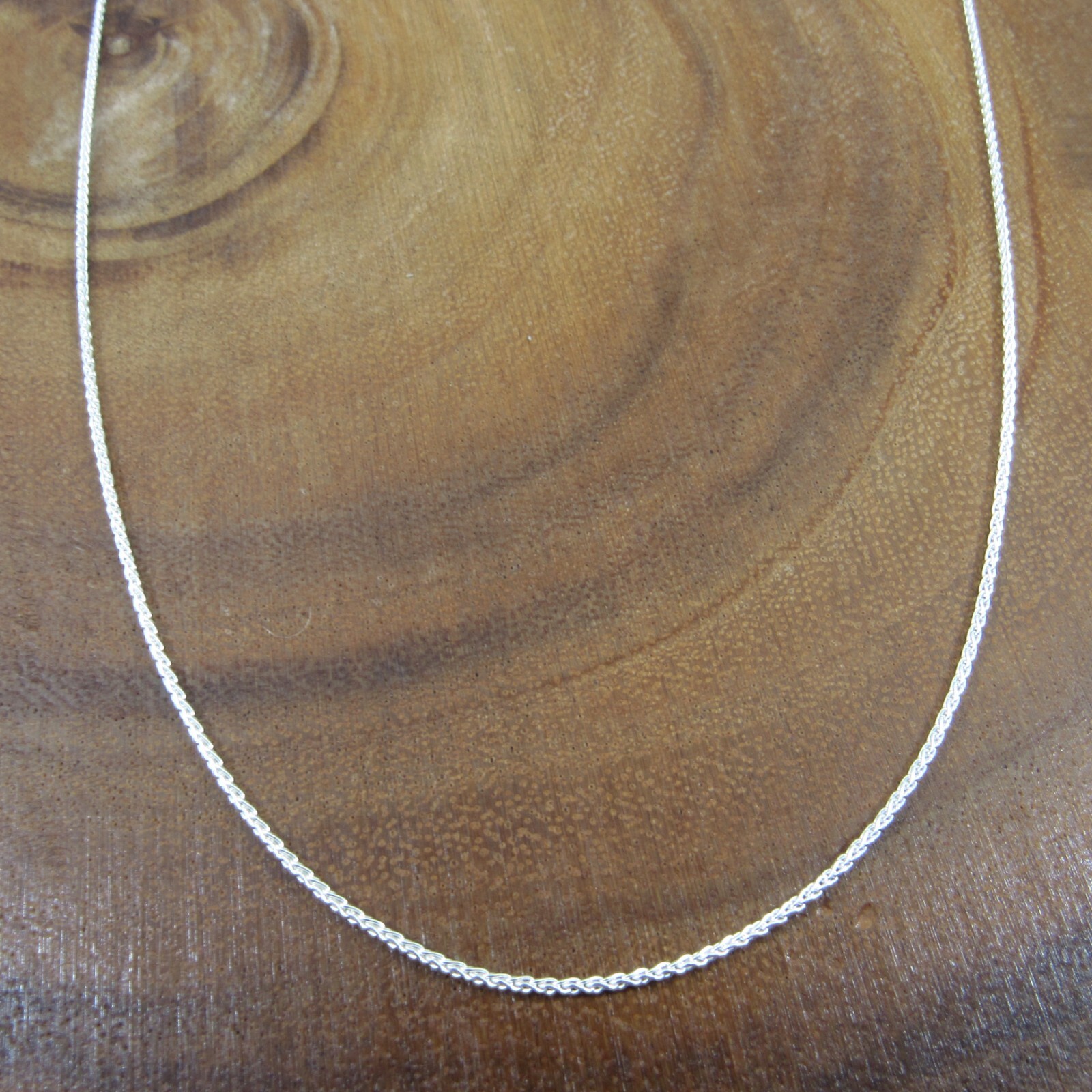 1.1MM Solid 925 Sterling Silver Italian SPIGA / WHEAT Chain Women’s Necklace