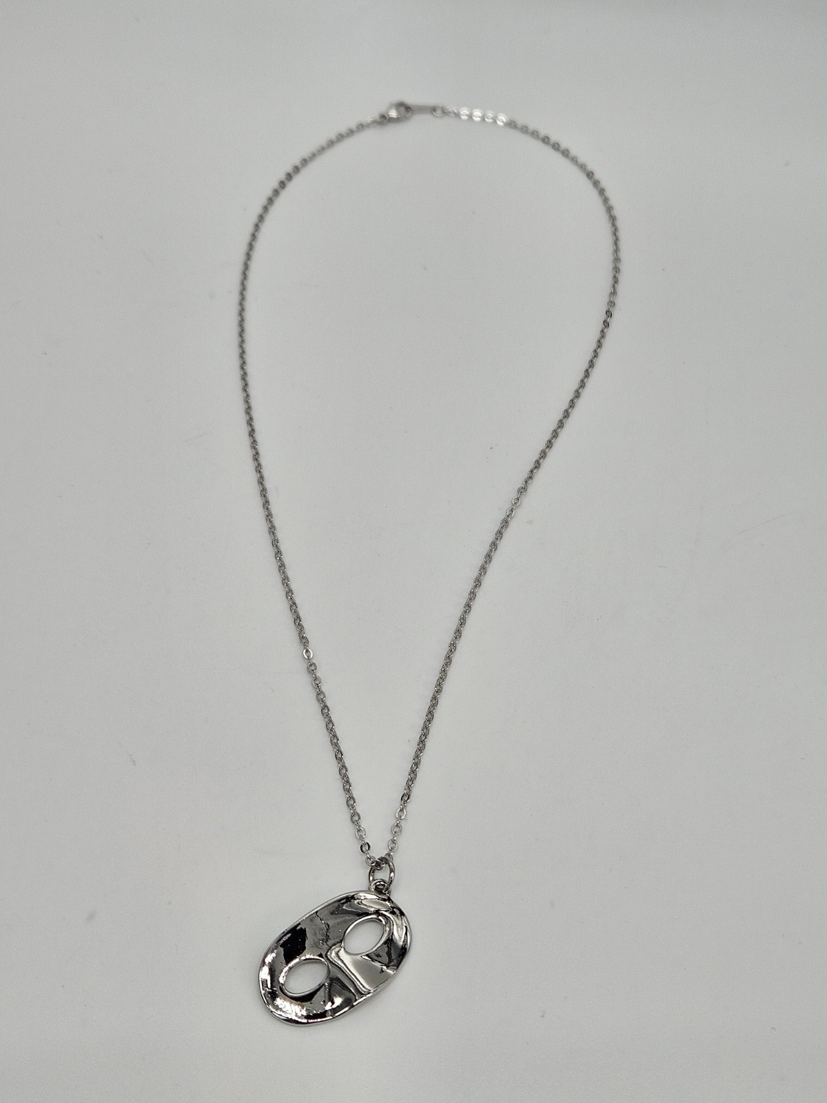 925 Sterling Silver Masquerade Eye Mask Pendant Charm Necklace 18″ Chain