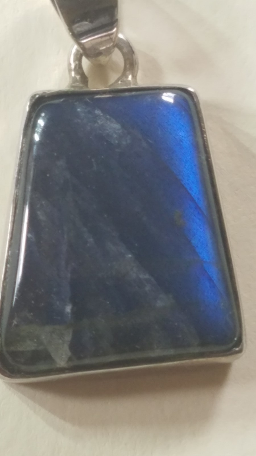 LABRADORITE STERLING SILVER PENDANT 925 *PRE-OWNED IN VERY GOOD CONDITION*