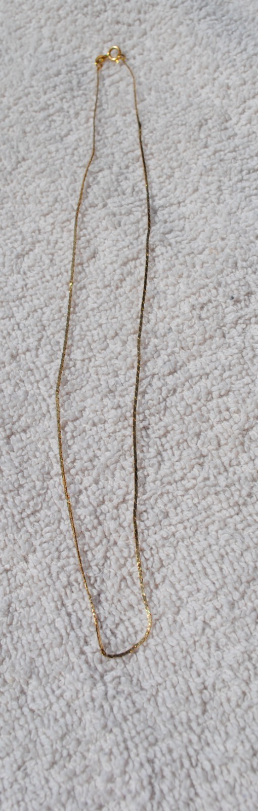 Vintage 16″ Serpentine Chain 14K Italy Gold Necklace 1.4g Dainty