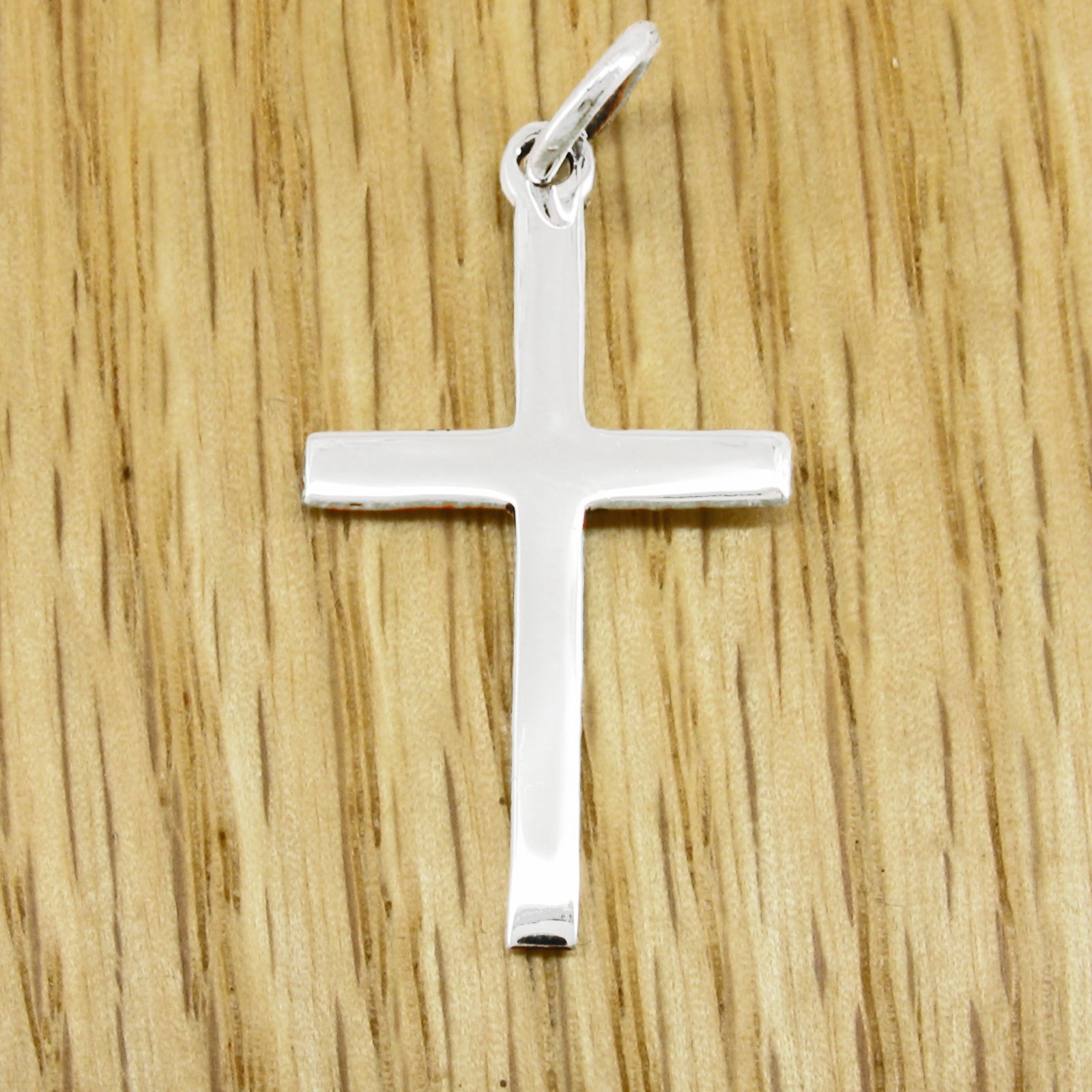 Cross Pendant Plain & Simple – SOLID 925 Sterling Silver – Use your CHAIN!