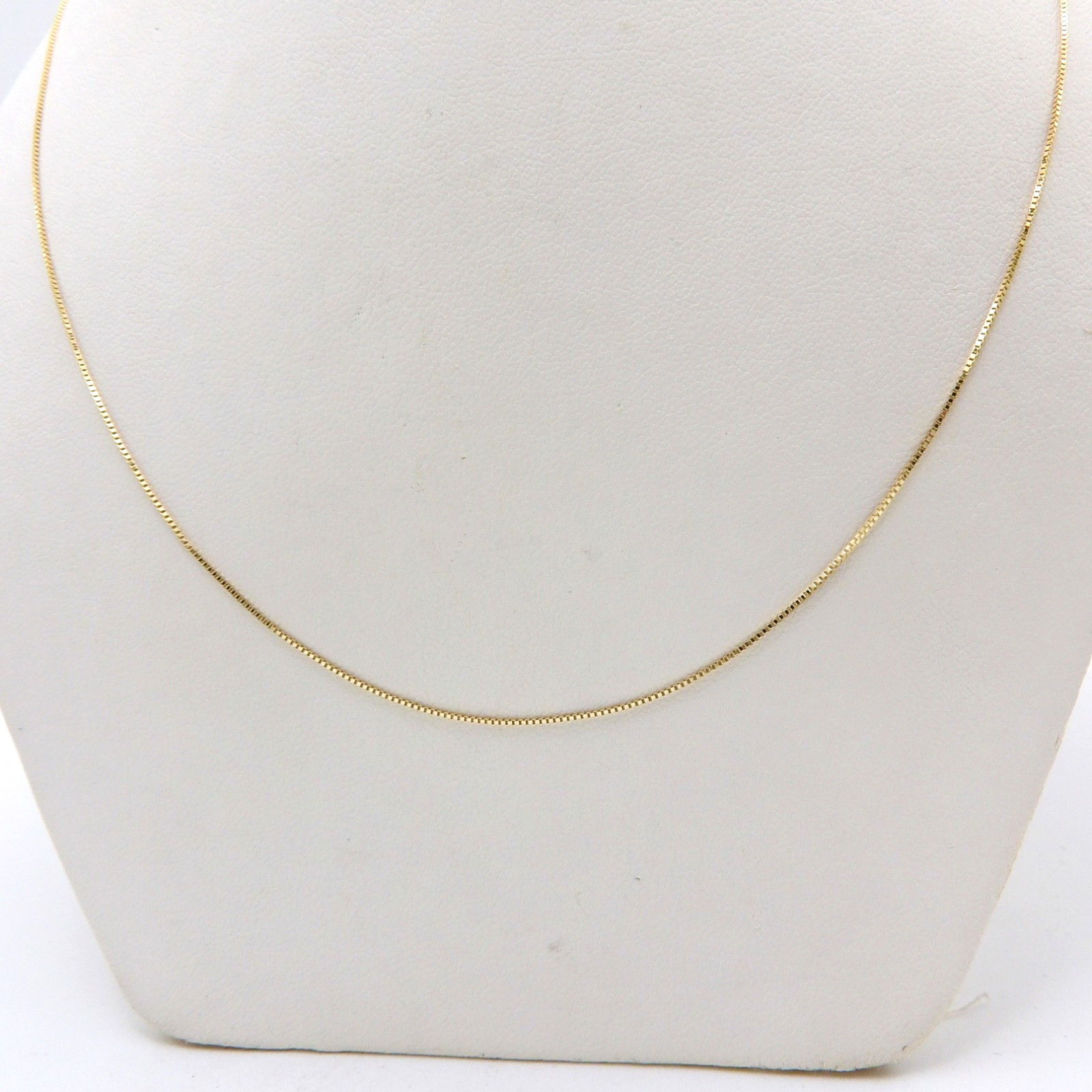 Solid 14k Gold Venetian Box Link Pendant Chain Necklace Milor Italy 24in