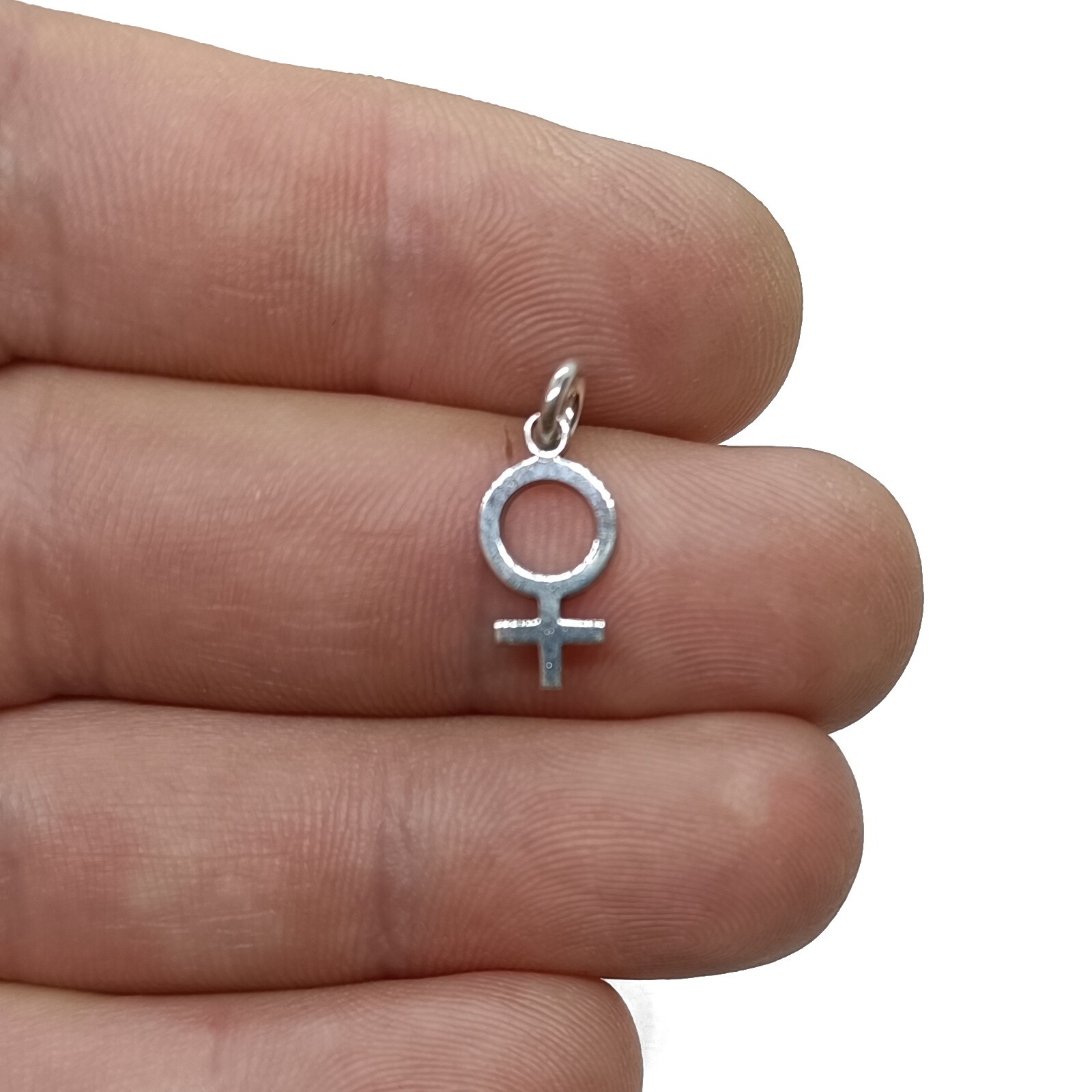Handmade Sterling Silver Pendant Charm Female Symbol Hallmarked 925 Nickel Free