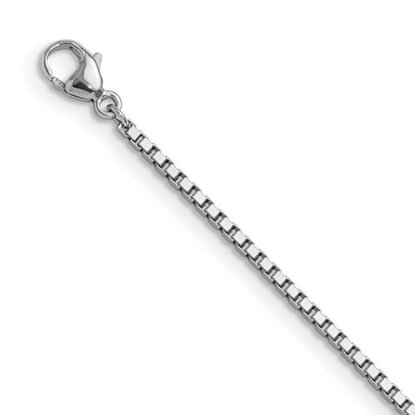 1.4mm Platinum PT950 Solid Box Chain Necklace 16″ 18″ 20″ 24″