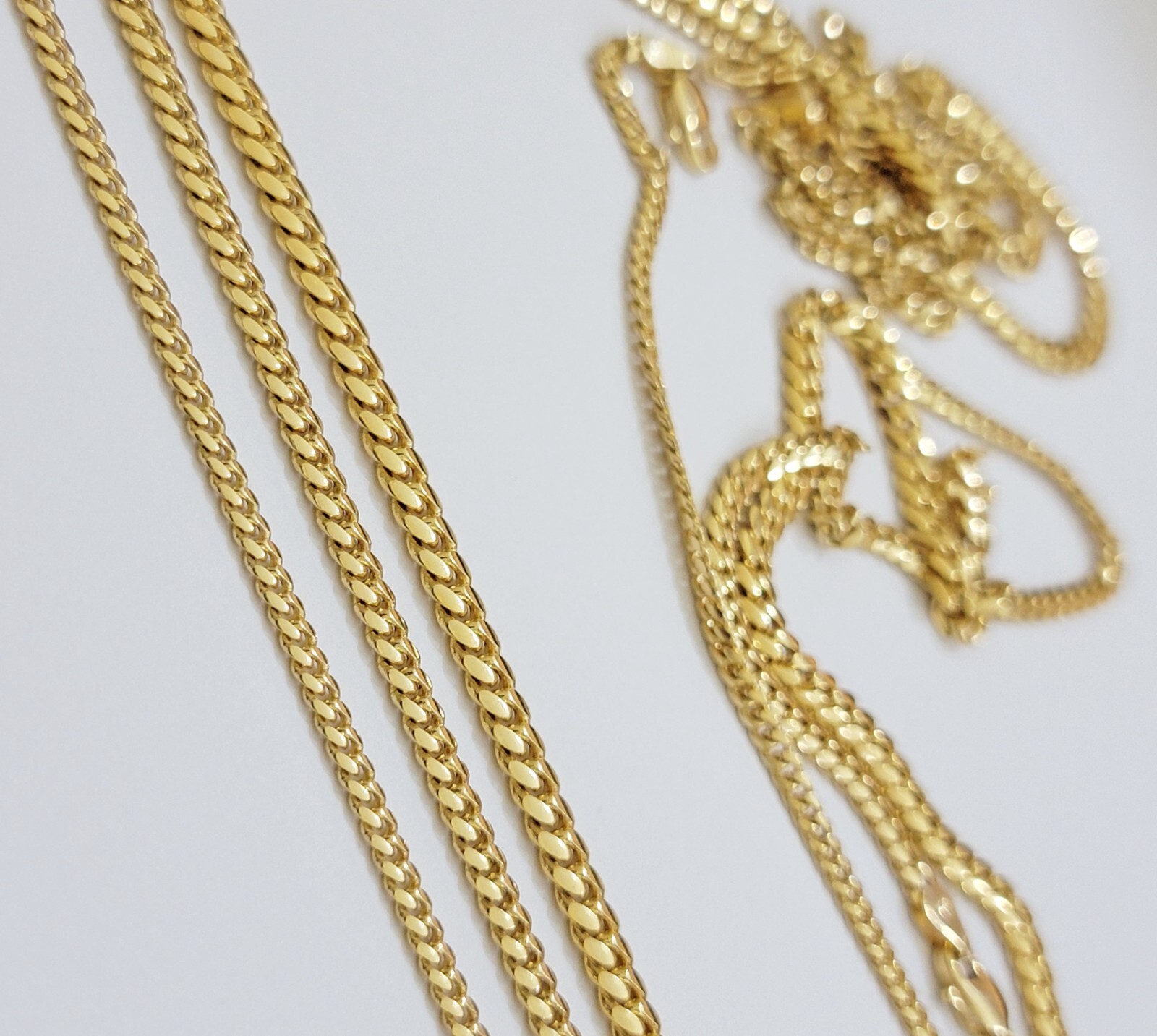 Solid 18k Gold Chain Necklace Miami Cuban Link 2.5mm-4mm 18″-26 Inch Real 18kt