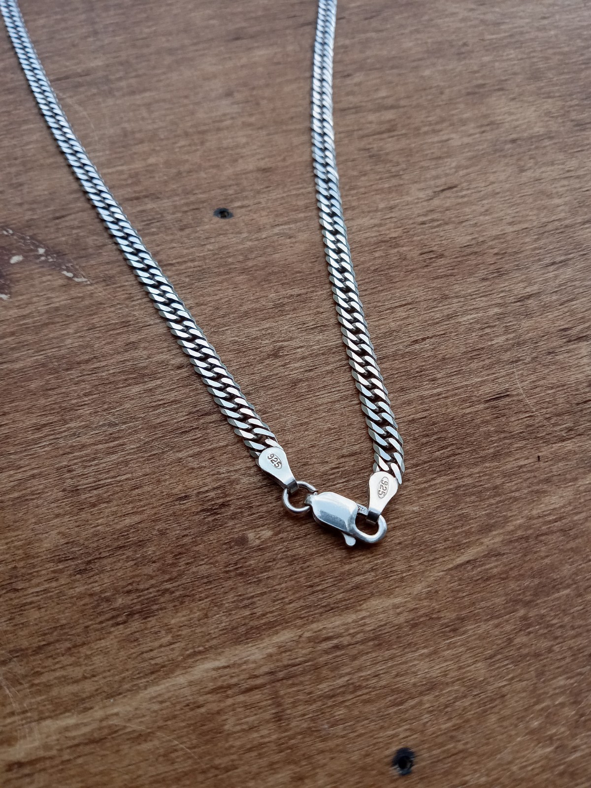 Solid 925 Sterling Silver Double Curb Cuban Chain SHINE Necklace TightLink 3.5MM