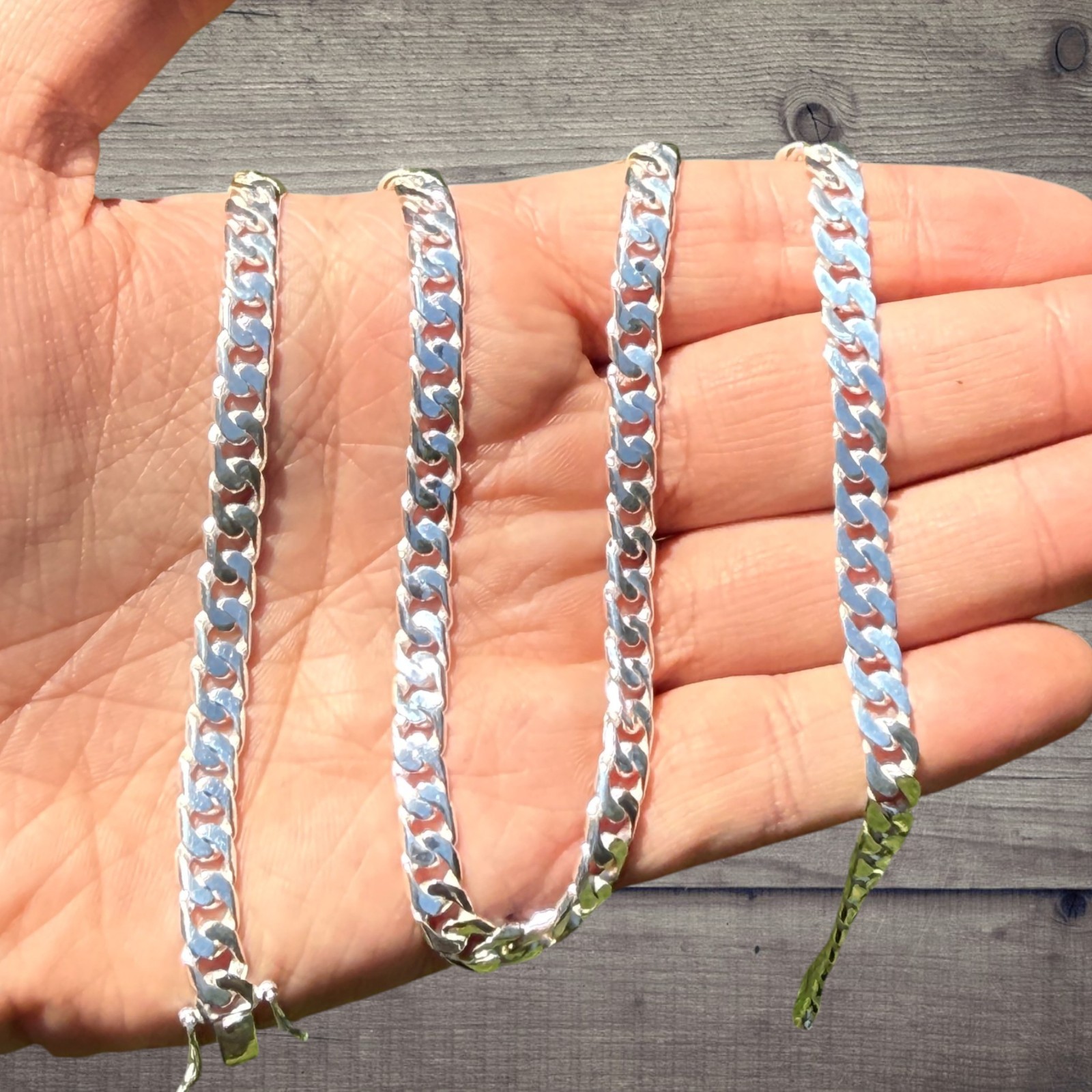 6mm Modern Miami Cuban Chain Necklace – 925 Sterling Silver Or Oxidized Rhodium