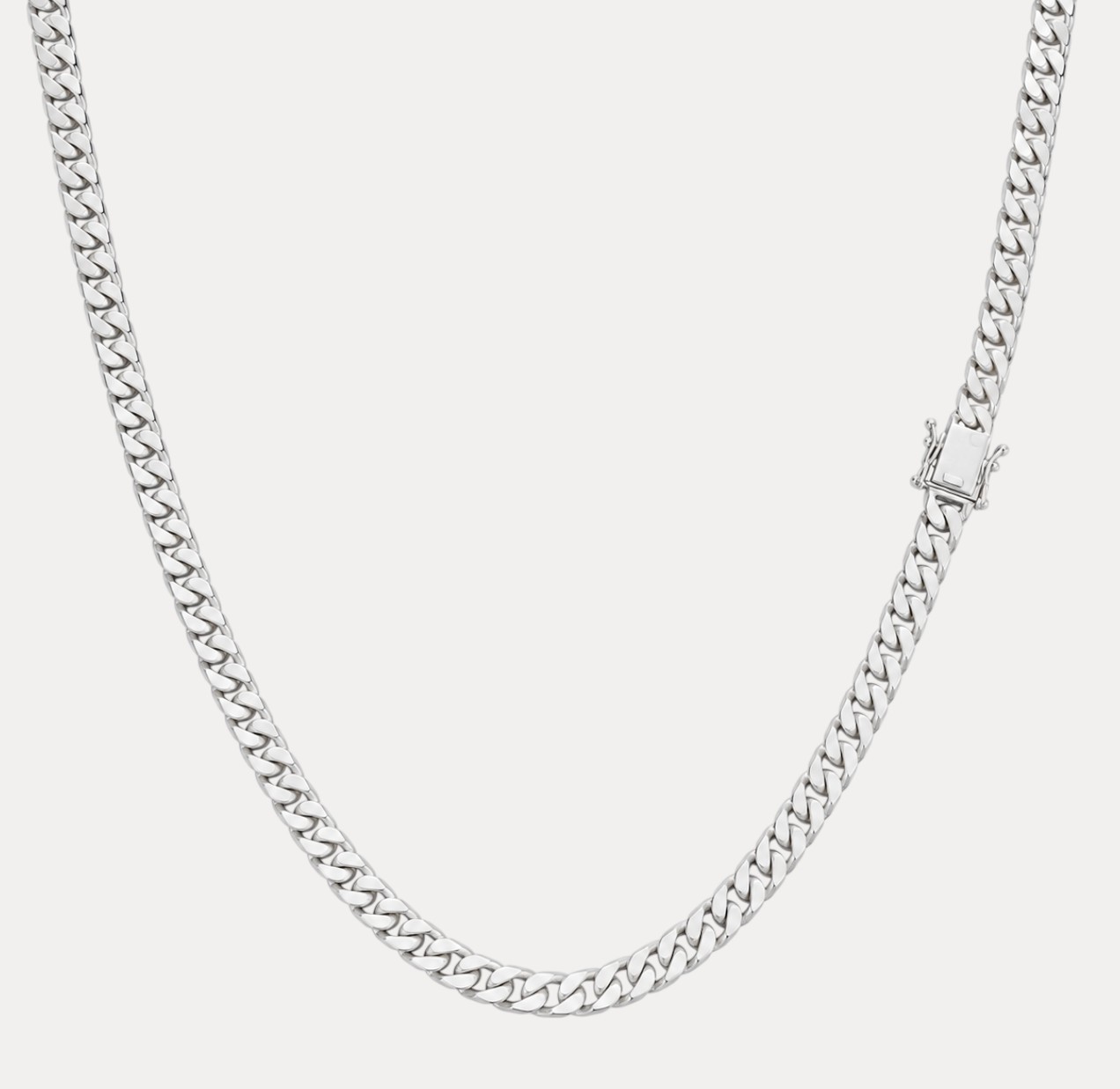 6mm Modern Miami Cuban Chain Necklace – 925 Sterling Silver Or Oxidized Rhodium