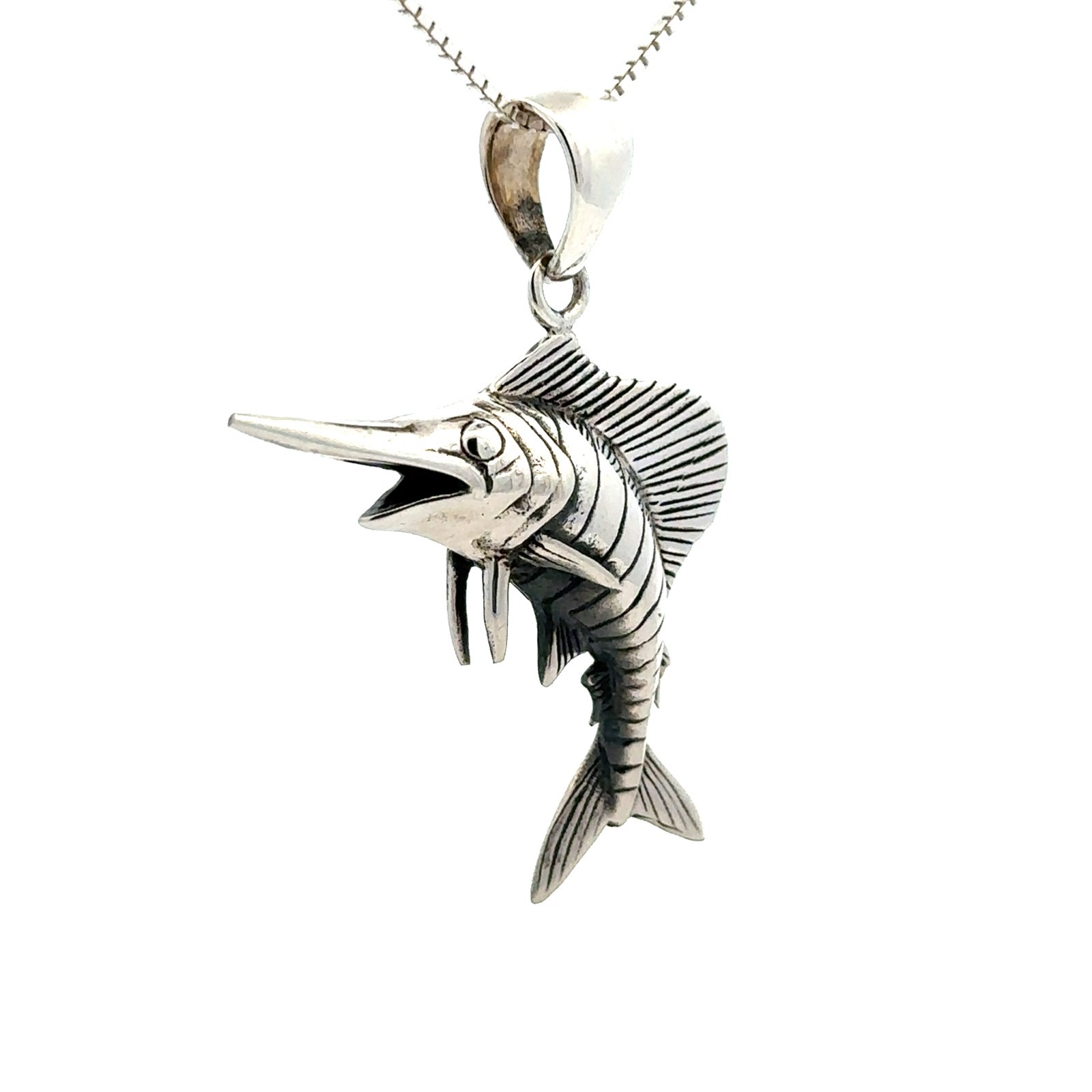 Sterling Silver Sailfish Pendant (1 1/2 X 1 1/2 Inch)