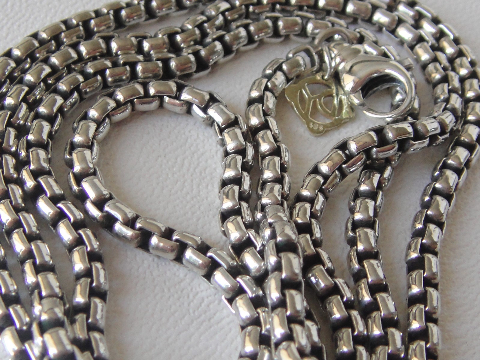DAVID YURMAN 14K GOLD STERLING SILVER 3.6mm BOX CHAIN NECKLACE 22in. long