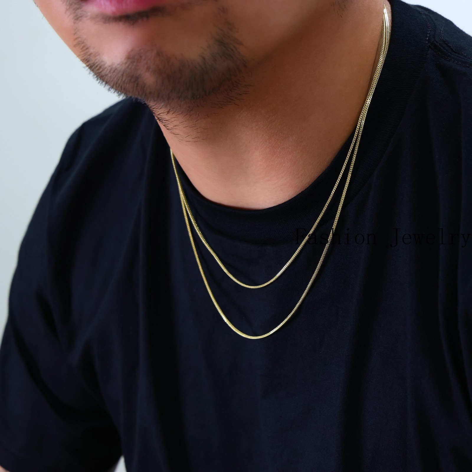 14K Yellow Gold 1.5mm Franco Box Wheat Foxtail Chain Necklace Mens Women 16″-24″