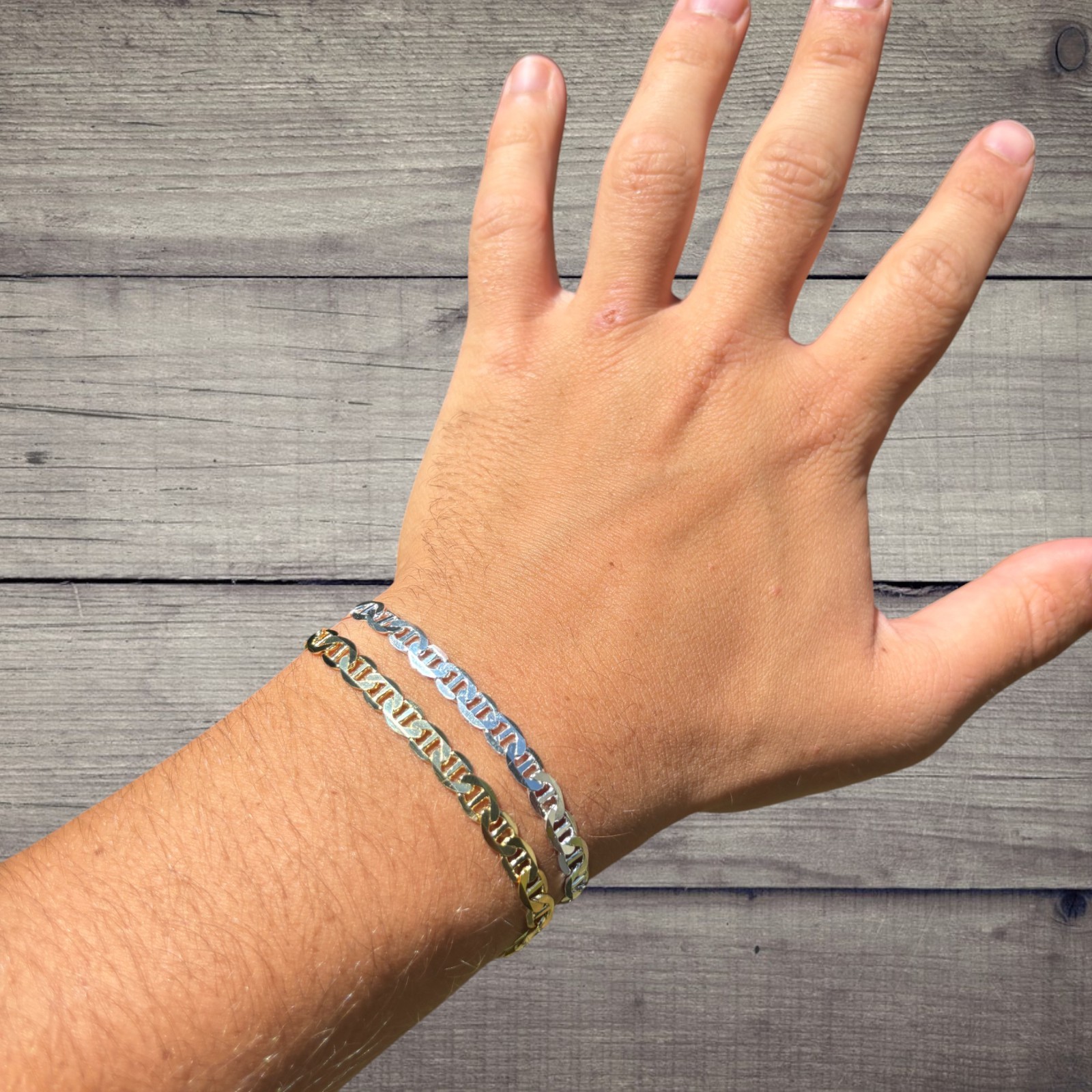 5mm Mariner Link Bracelet – Real Solid 925 Sterling Silver Or 14k Gold Vermeil