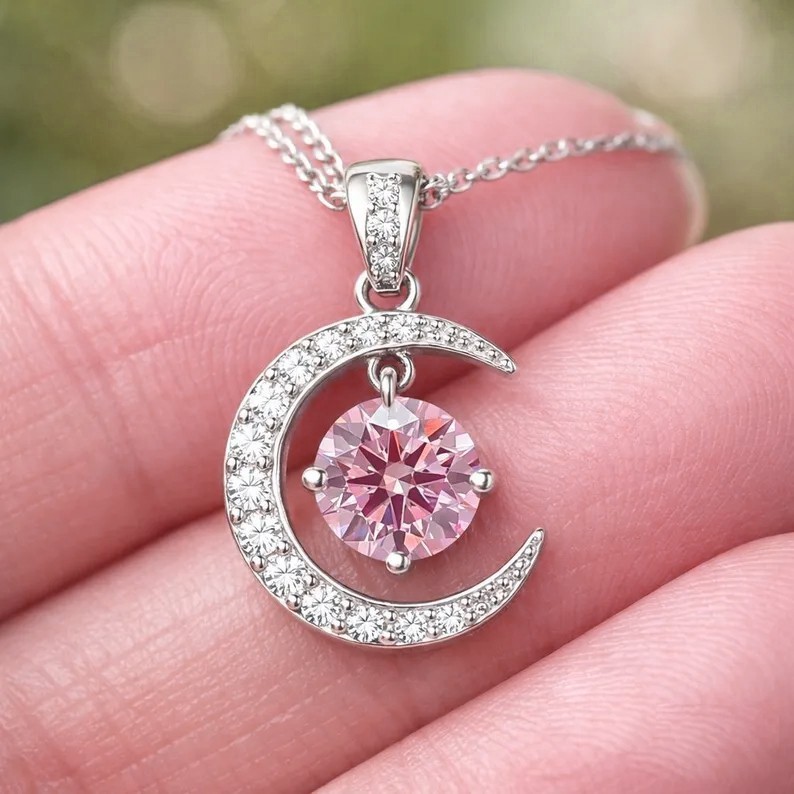 RARE 3.50 Ct Certified Treated Pink Diamond Solitaire Pendant In 925 Silver