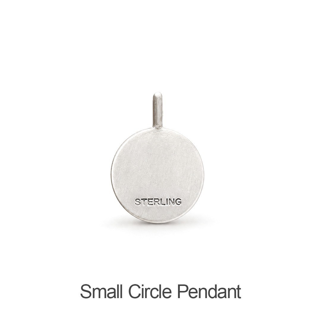 Custom Engravable Small Circle Pendant