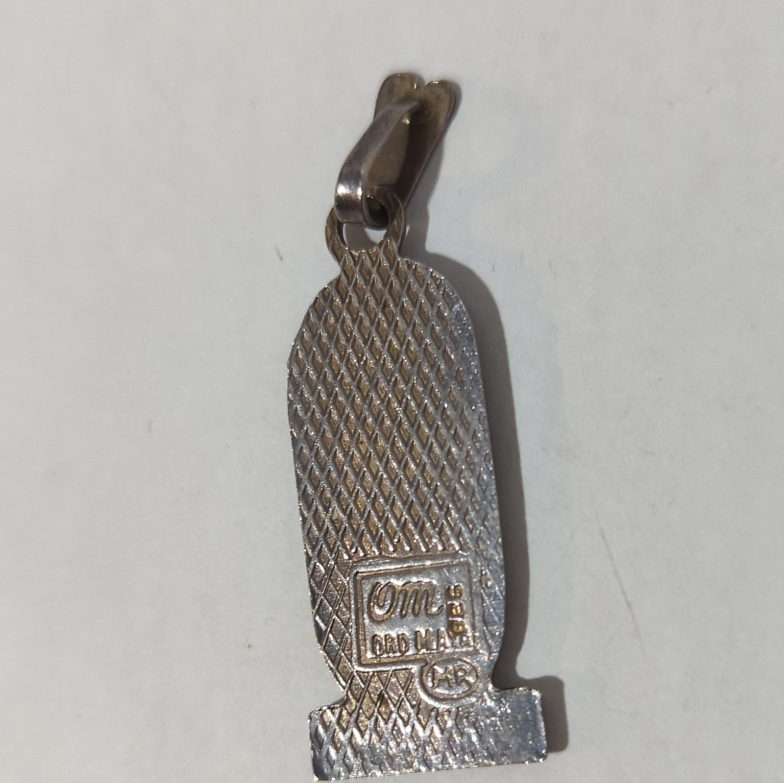 Oro Maya Sterling Silver 925 Egyptian Cartouche Hieroglyphics Symbols Pendant
