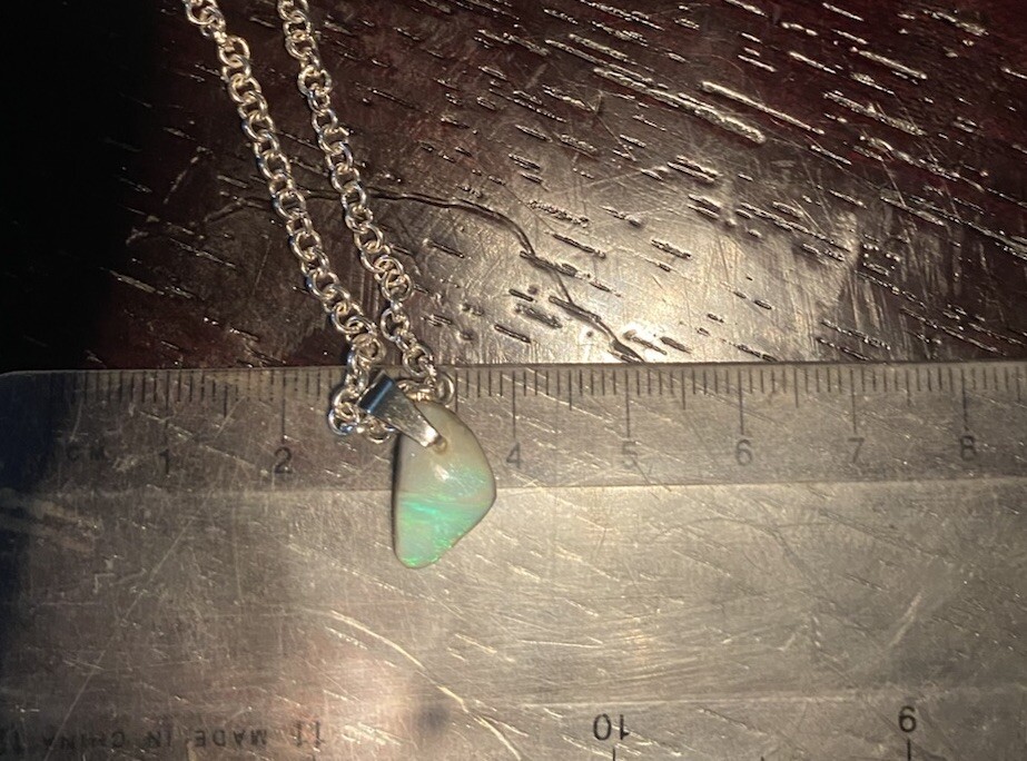 solid Mintabie Opal pendant