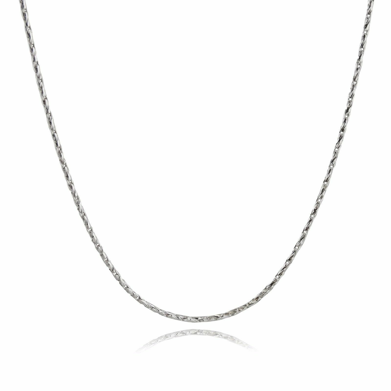 0.8mm Sparkle Chain Necklace – 925 Sterling Silver – 16″, 18″, 20″ Italian
