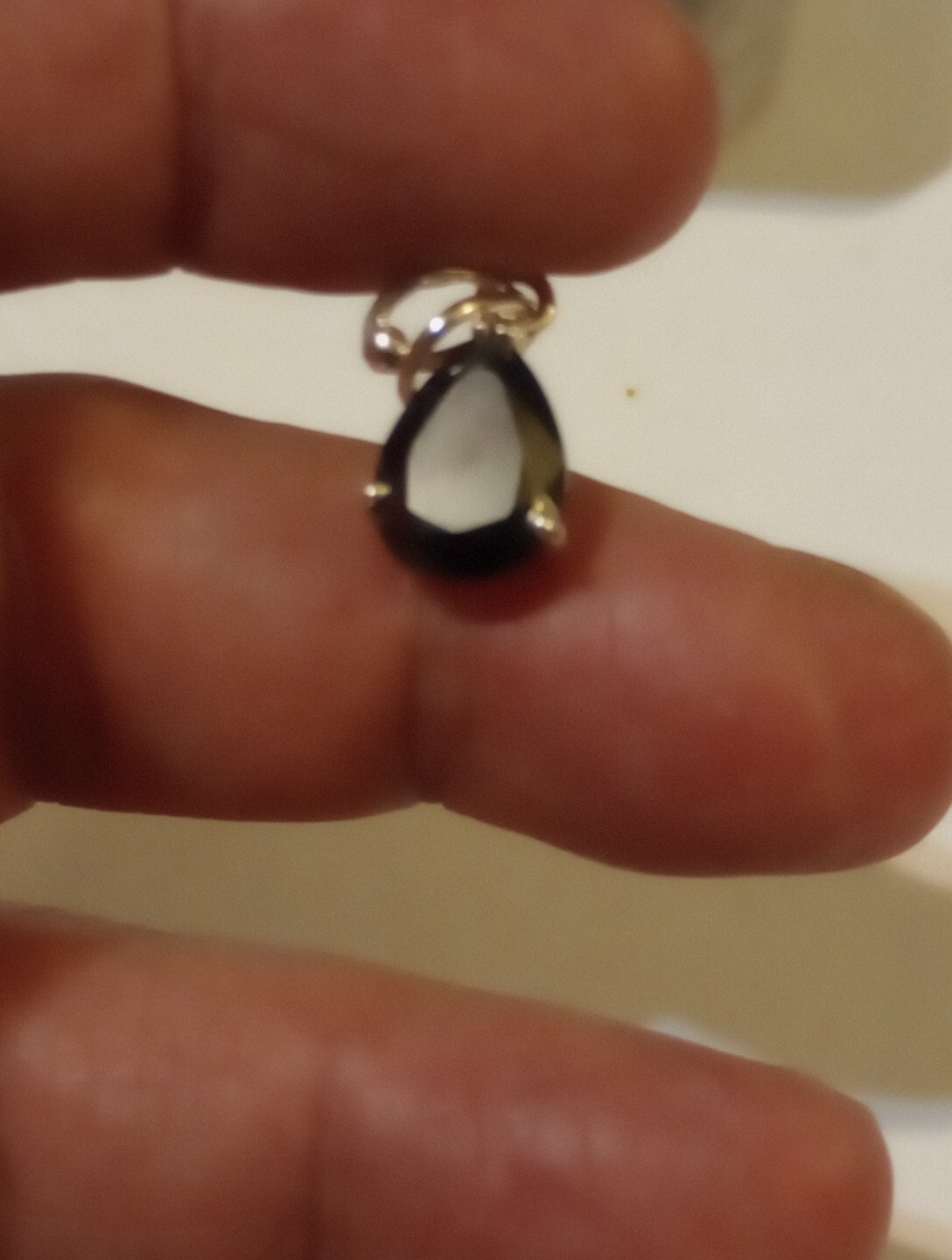 NATURAL EARTHMINED GEM TESTED PEAR BLACK DIAMOND 3.25 CTS. 925 SILVER PENDANT