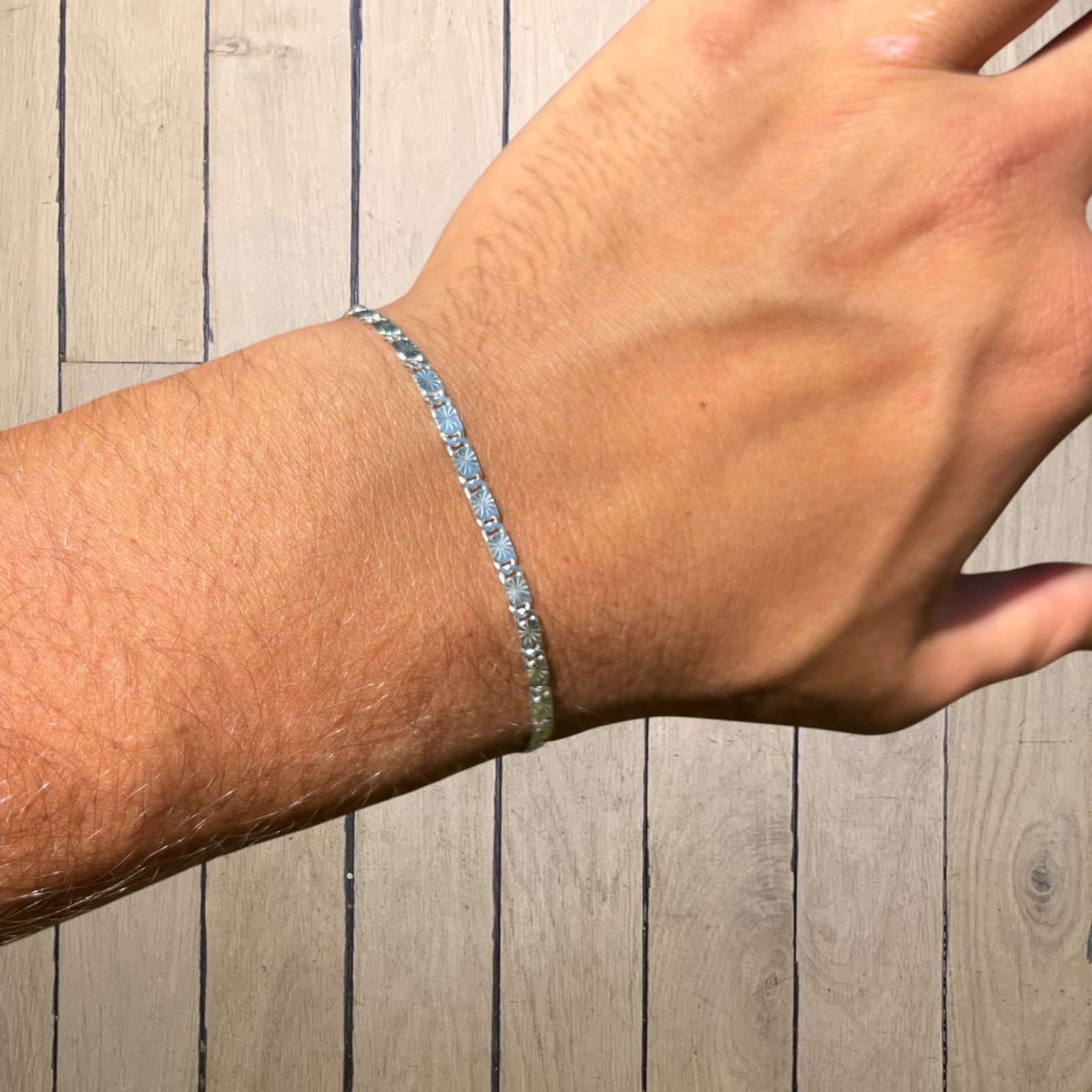 3mm Valentino Link Bracelet – Real Solid 925 Sterling Silver MADE IN ITALY
