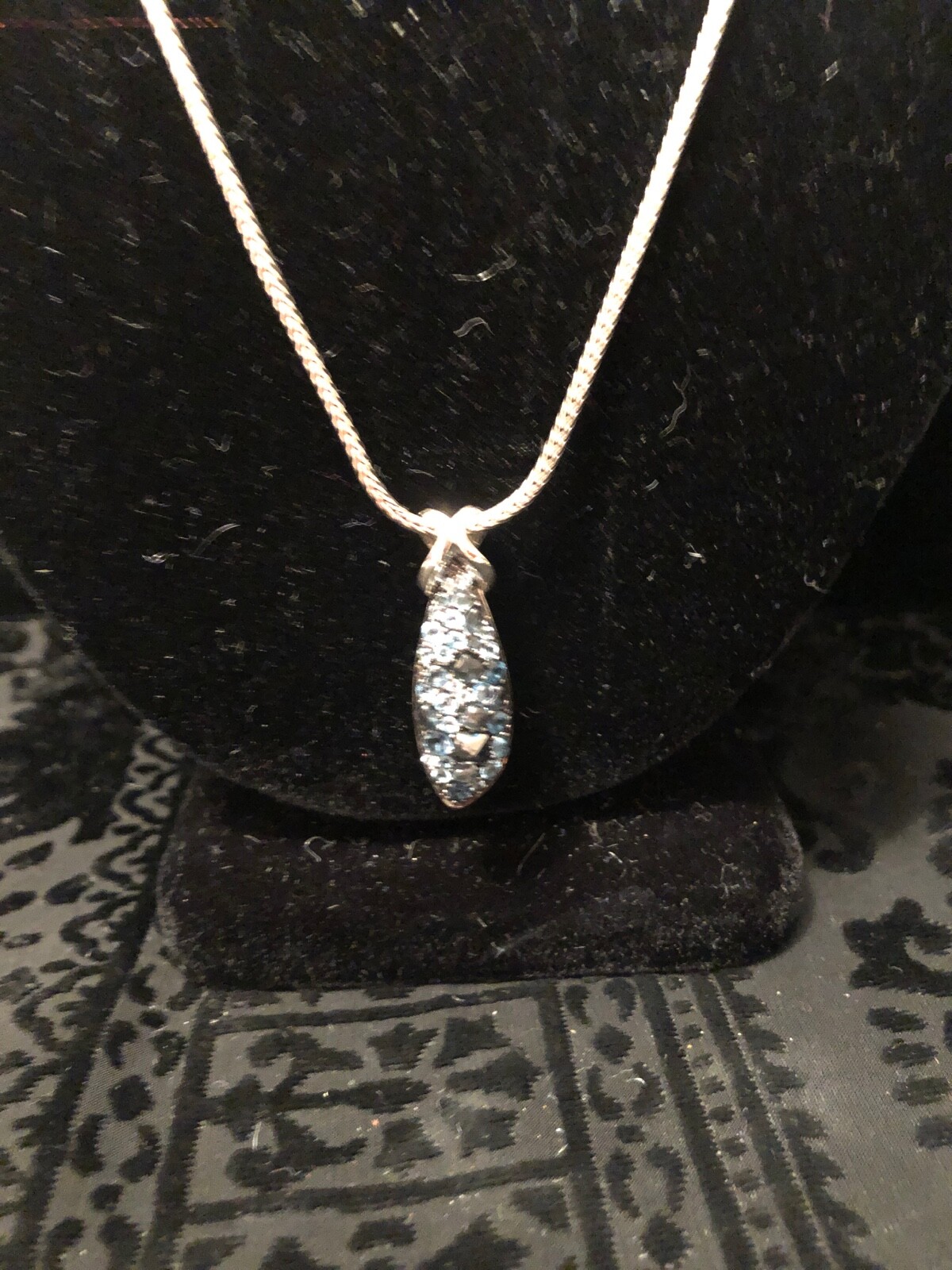 💕JOHN HARDY “Asli” Classic Chain Pendant Necklace Mixed Blue Topaz 16 & 20″NWOT