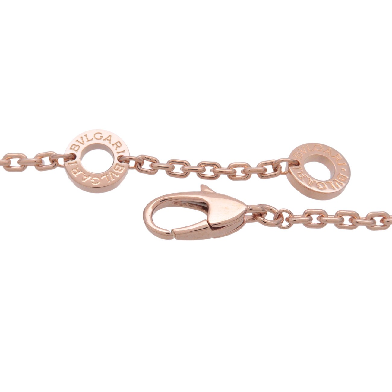 BVLGARI B-zero1 Necklace K18PG 750PG Rose Gold Black Ceramic Authentic Used F/S