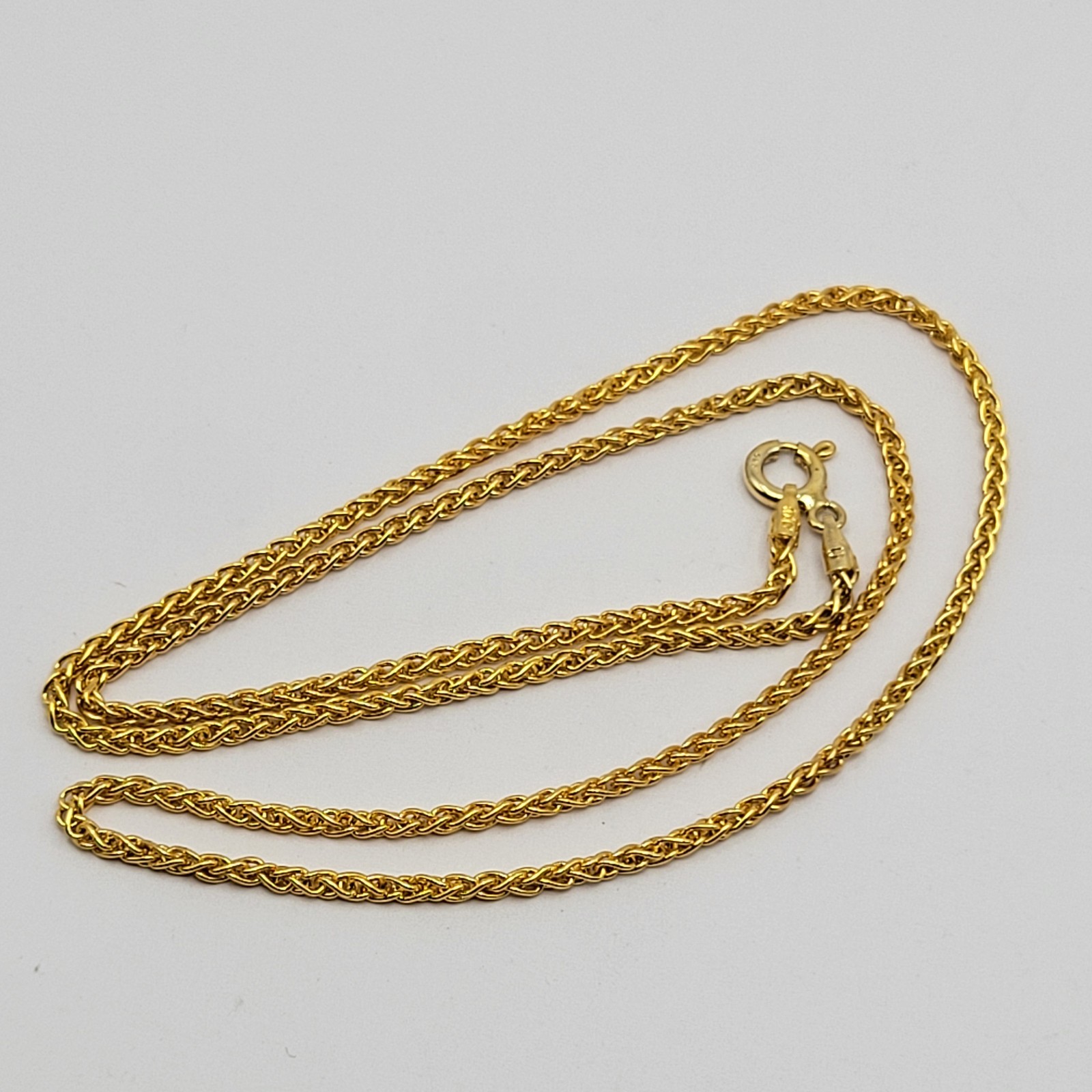 QVC Italian Silver 18k Sterling 1.6mm Foxtail Wheat Chain Necklace – 18″
