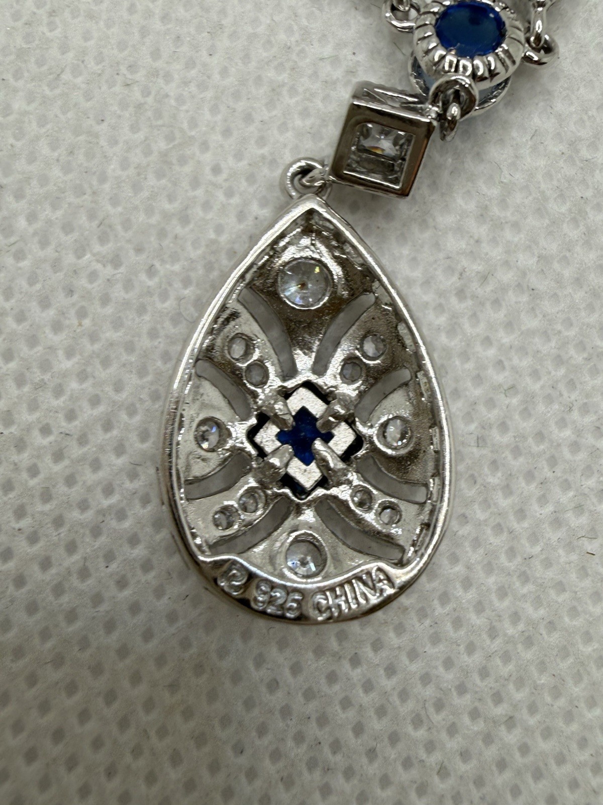 Ross Simons Sterling Silver Multi Gemstone Necklace Pendant 17”