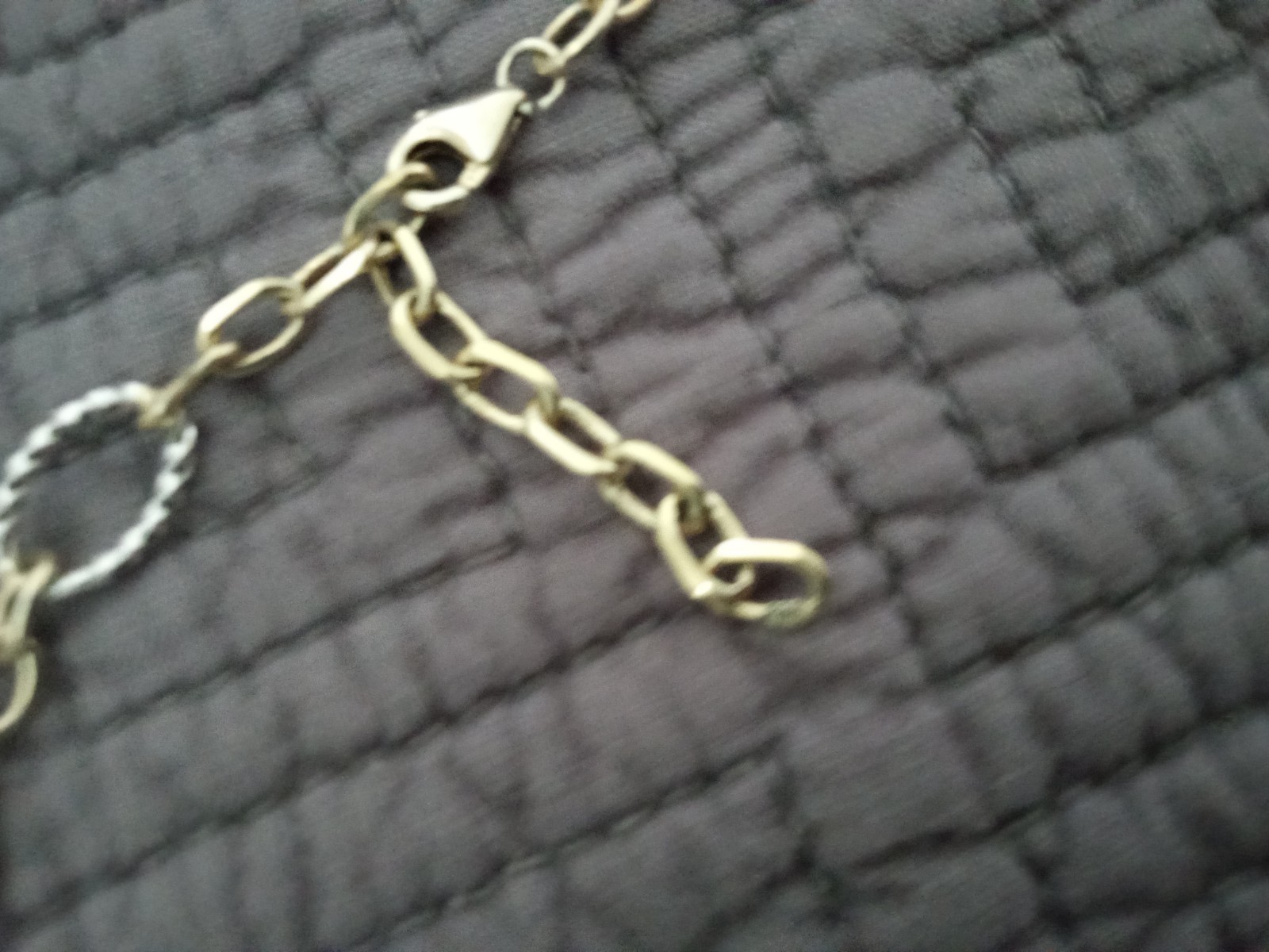 gold and silver Link Necklace Marked 681 And 925 22″
