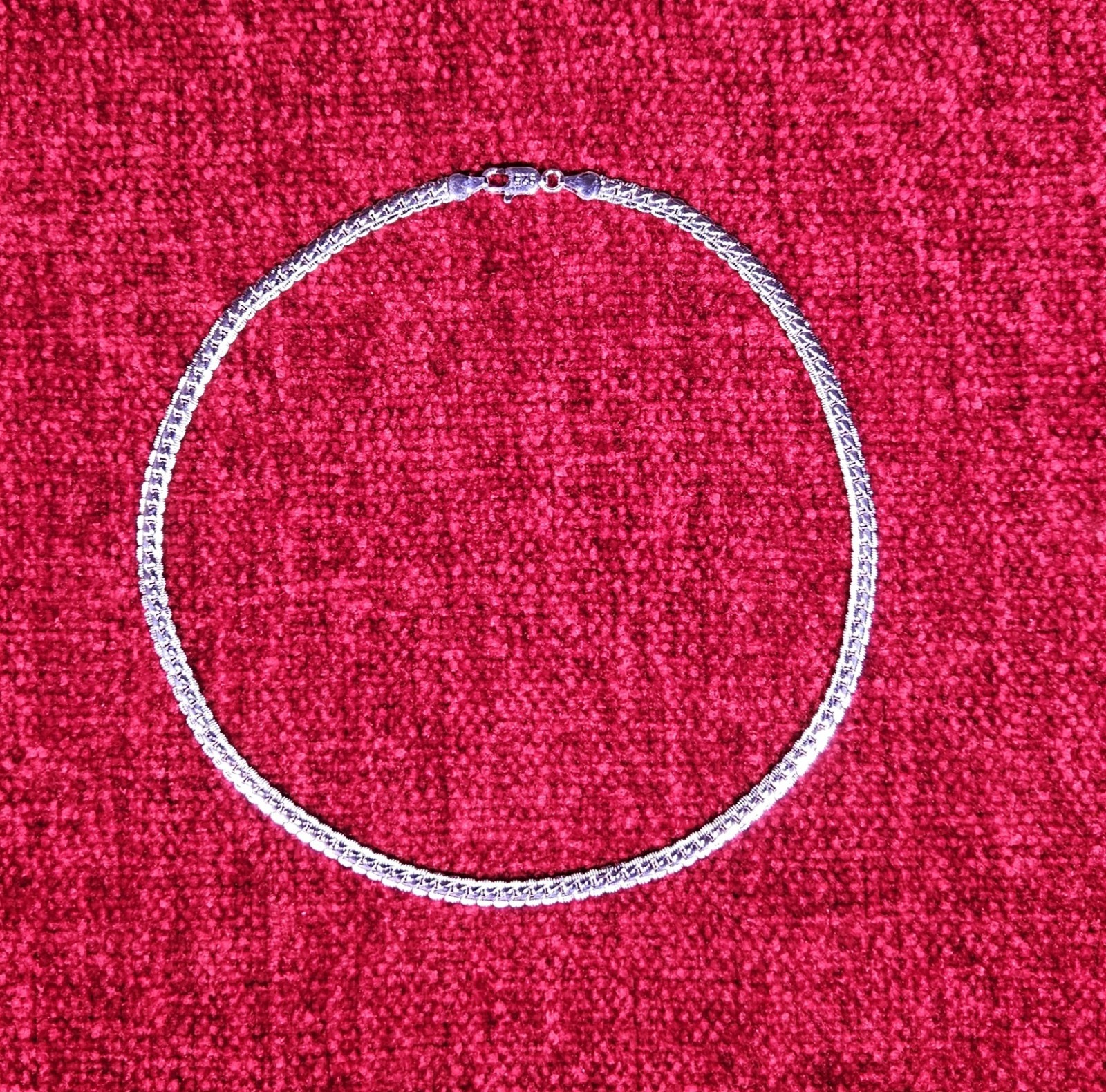 Real 925 Sterling Silver 6mm Wide Side Chain Link Necklace, Lobster clasp 18inch