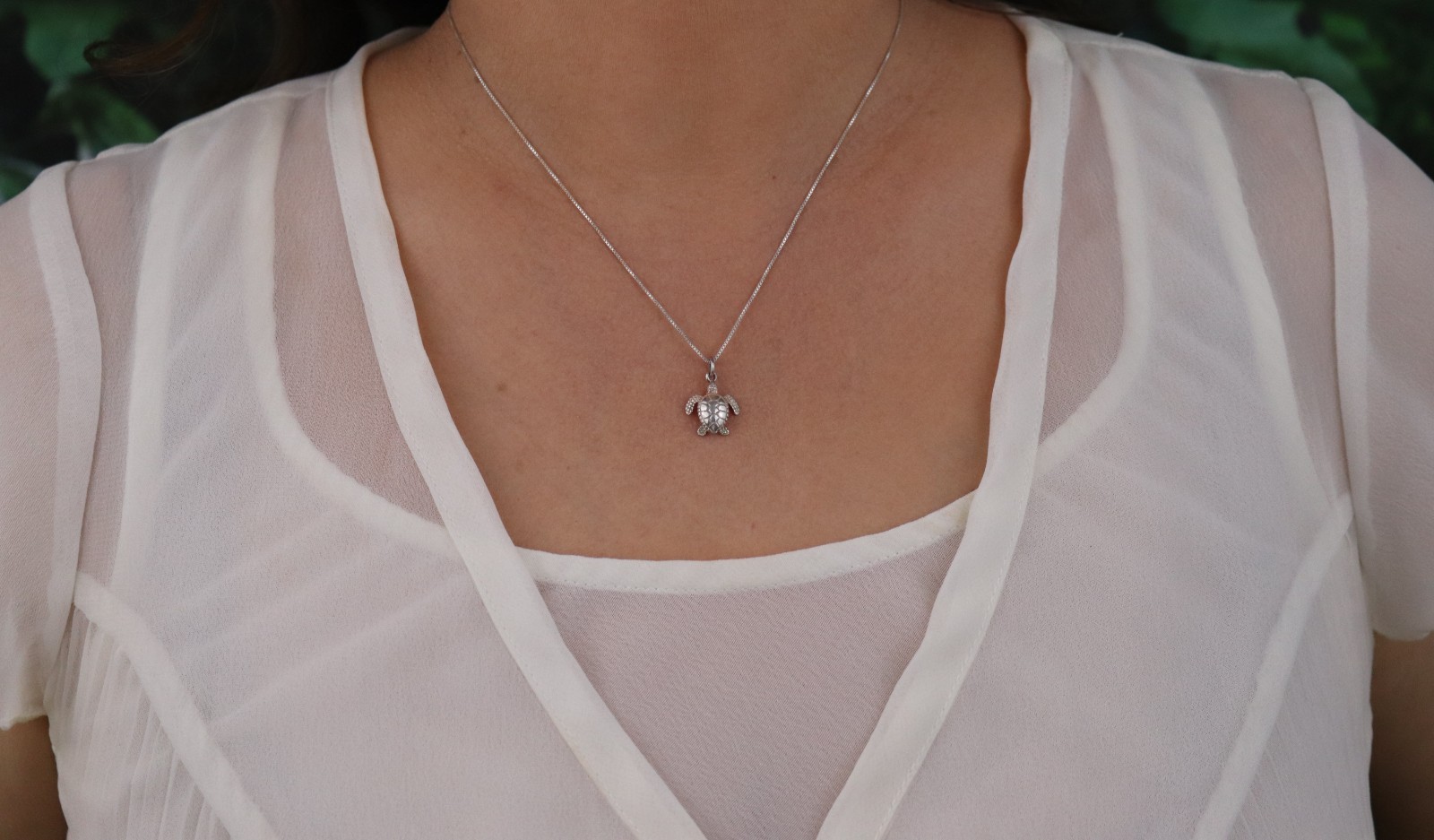 Sterling Silver Turtle Pendant or Charm Small Tiny 3/4″ x 1/2″ inch