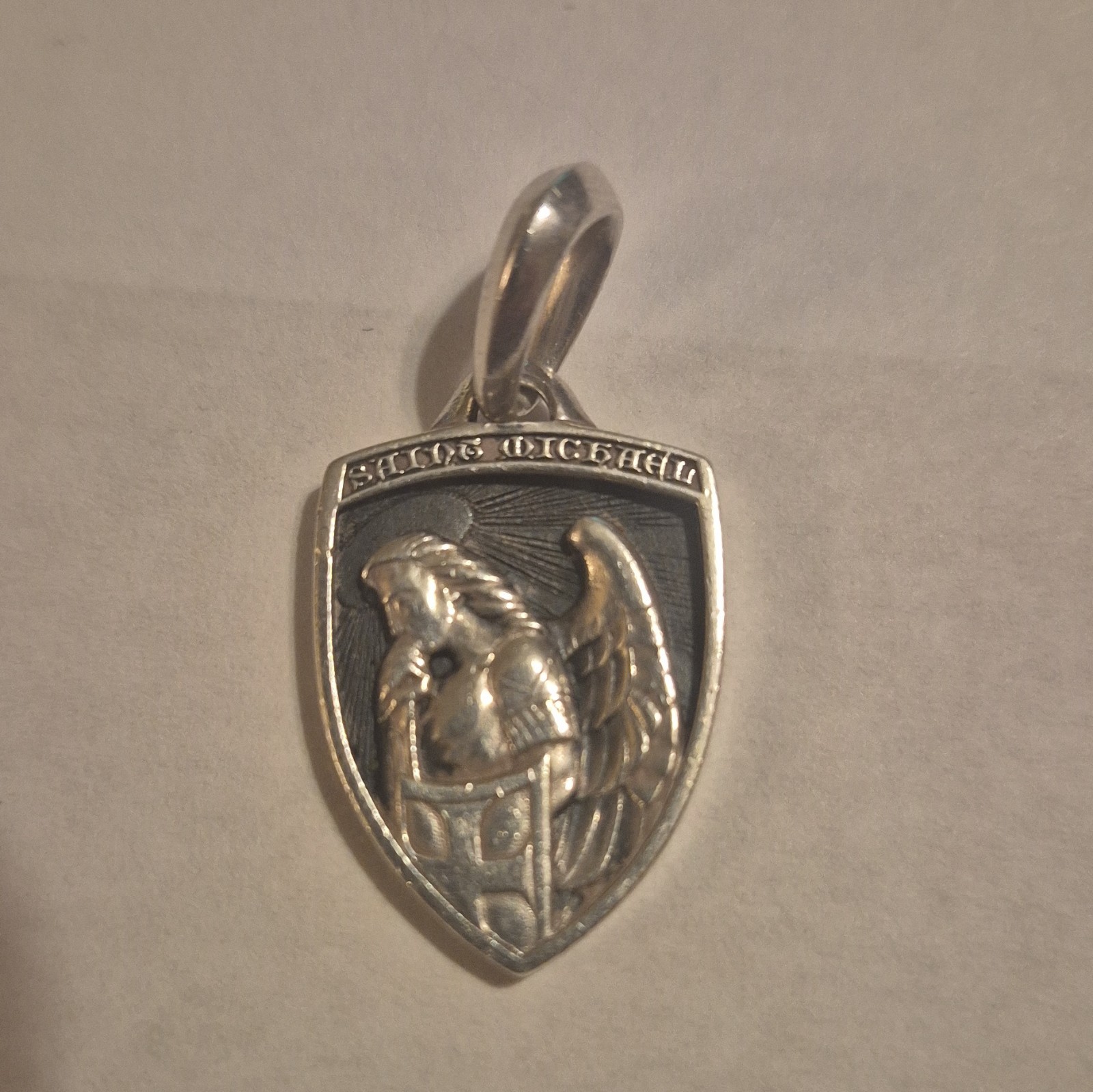 Men’s David Yurman Saint Michael Pendant Amulet with w/ 2.7mm Box Necklace