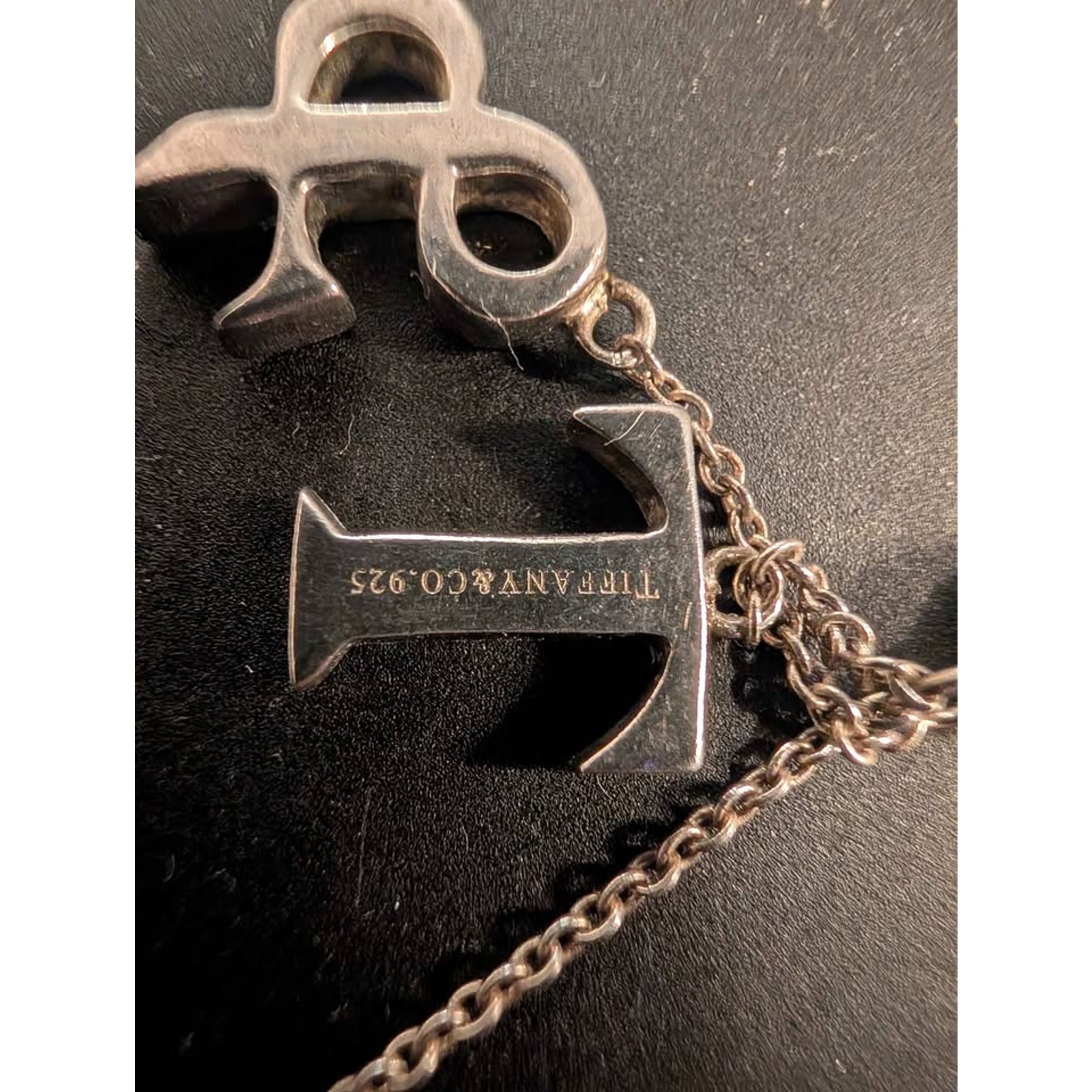 Authentic Tiffany & Co. Sterling Silver “T & Co.” Dangle Lariat Necklac