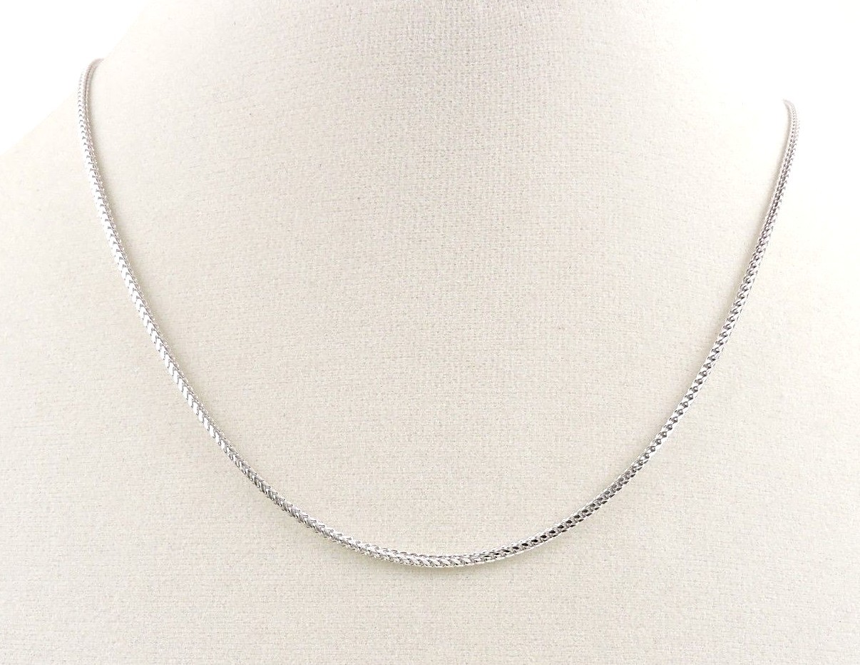 Sterling Silver 1.5 mm 16″ Square Cuban Link Necklace – Free Gift Packaging