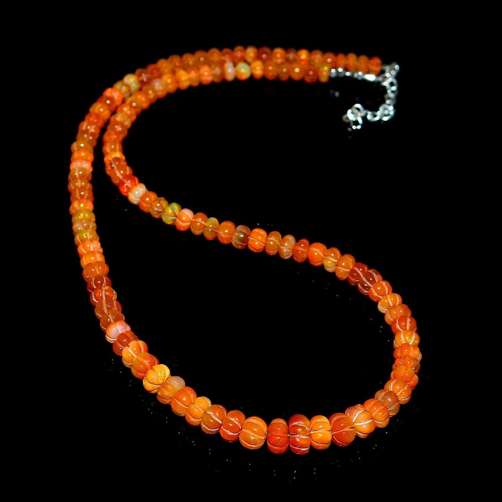 Special Sale Opal Bead Pumpkin Opal Bead Orange Color Opal Necklace Gift For Her