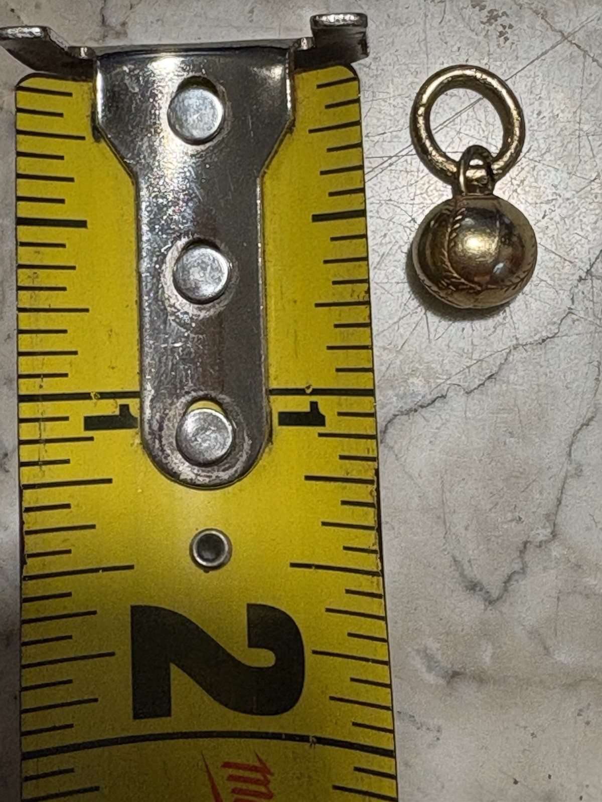 Vintage/Antique 14K Solid Gold 3D Baseball Pendant Charm 2 Grams