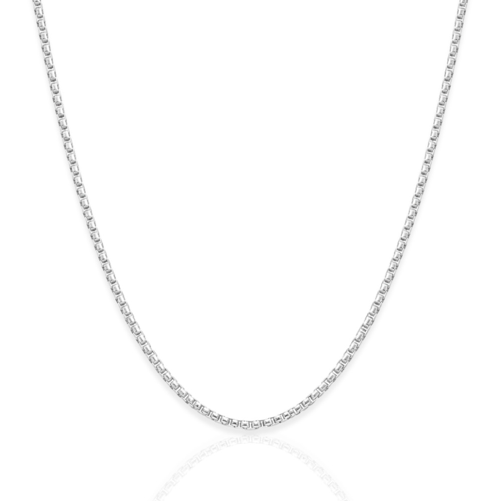 925 Sterling Silver Heavy Box Chain Necklace – 1.5mm