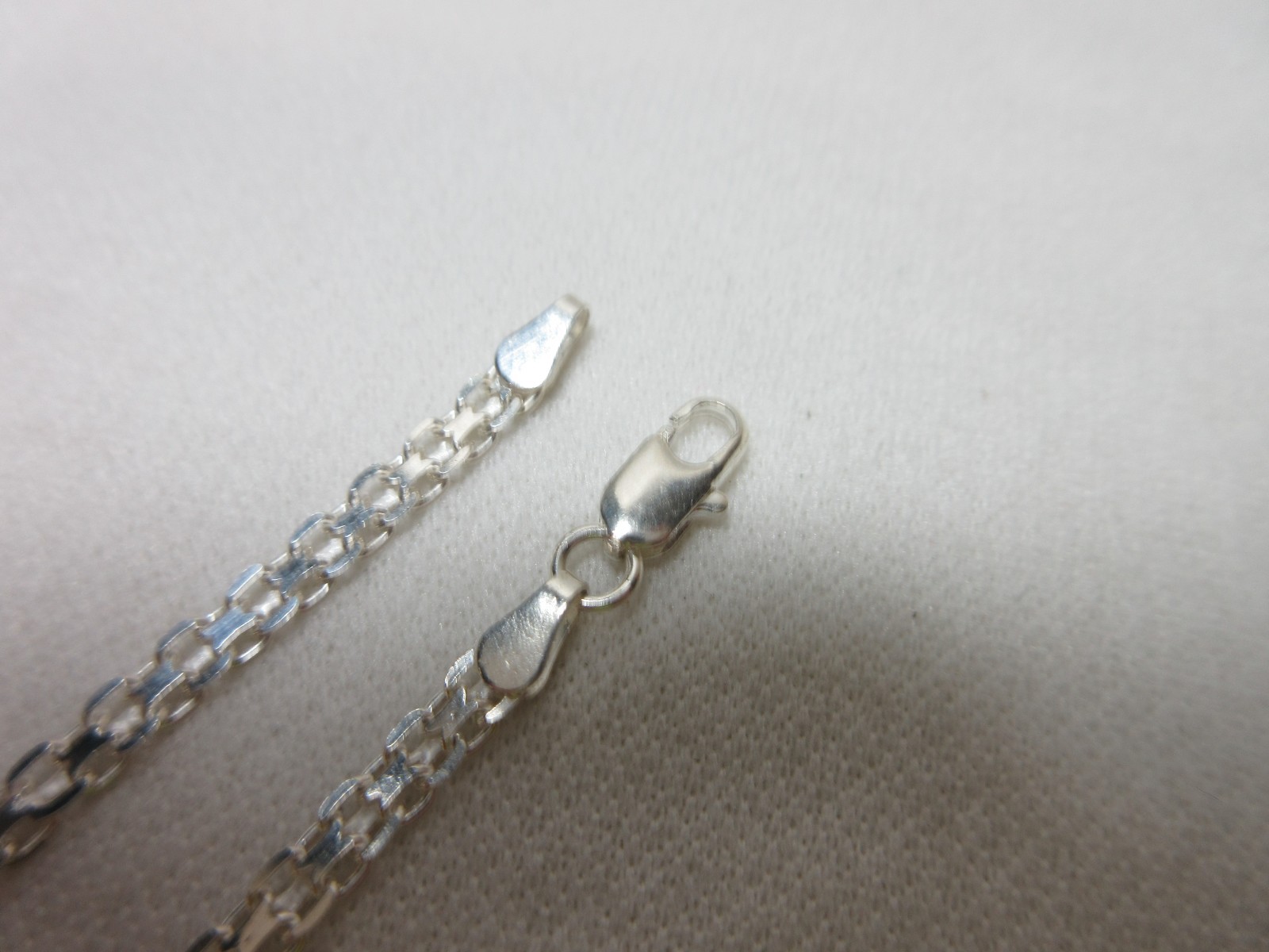 STERLING SILVER NECKLACE LINK CHAIN 925 ITALY 18.25 INCH ITEM #7