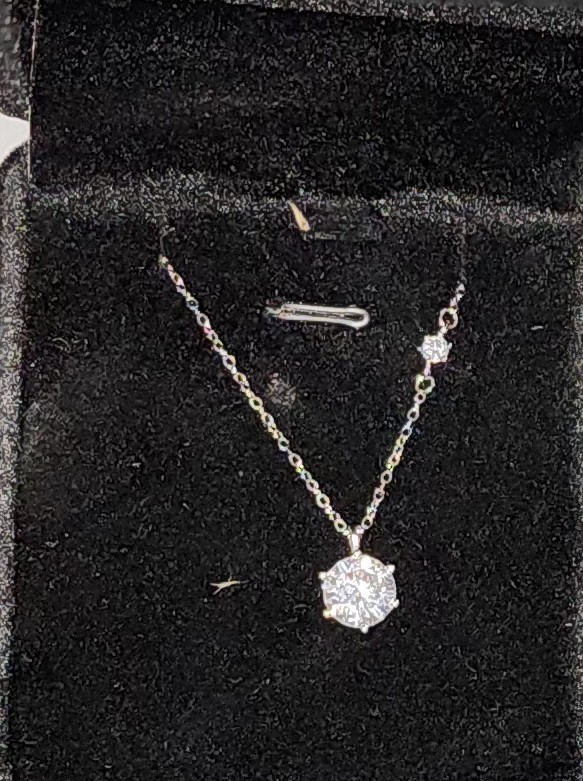 Princess Necklace Moissanite, Round, 4.00 ct, Eye Clean, Excellent Cut