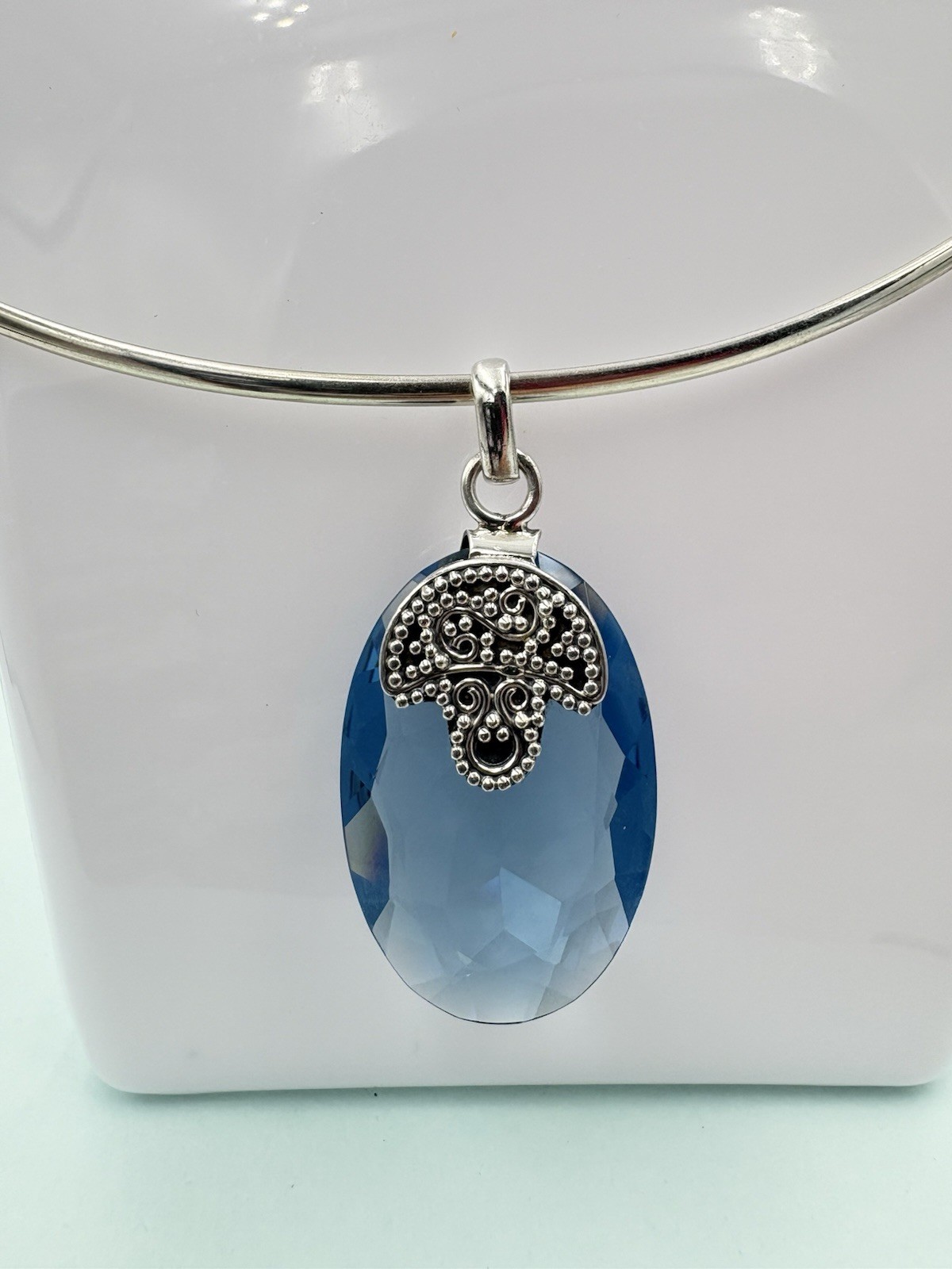 925 Solid Sterling Silver 24CT Genuine Tanzanite Gemstone Pendant – Pendant Only