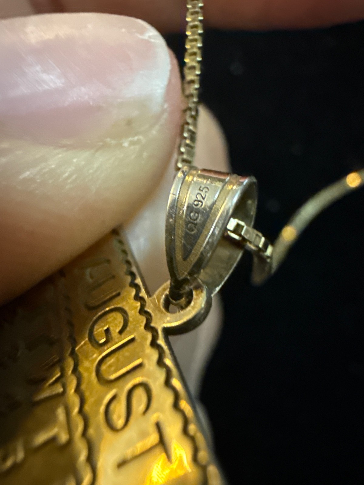 Birthday birthstone 925 necklace calendar month of August pendant green stone