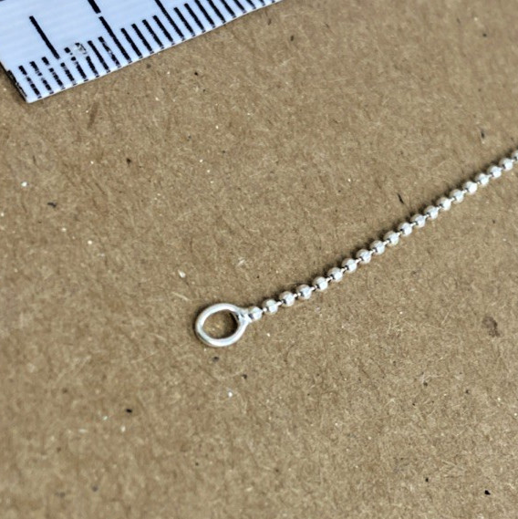925 Sterling Silver genuine shimmer Ball Bead Chain Necklace 18 inch BRAND NEW