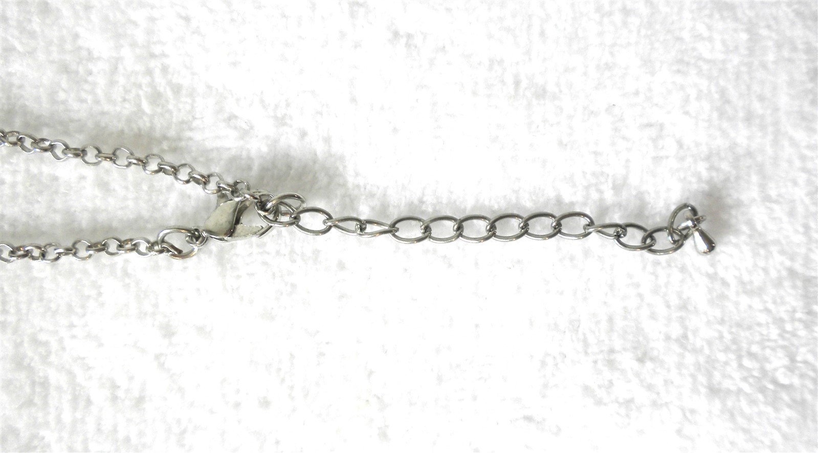 BIG SOUTHWESTERN STYLE TURQUOISE SILVERPLATE 30″ LARIAT PENDANT NECKLACE TASSEL